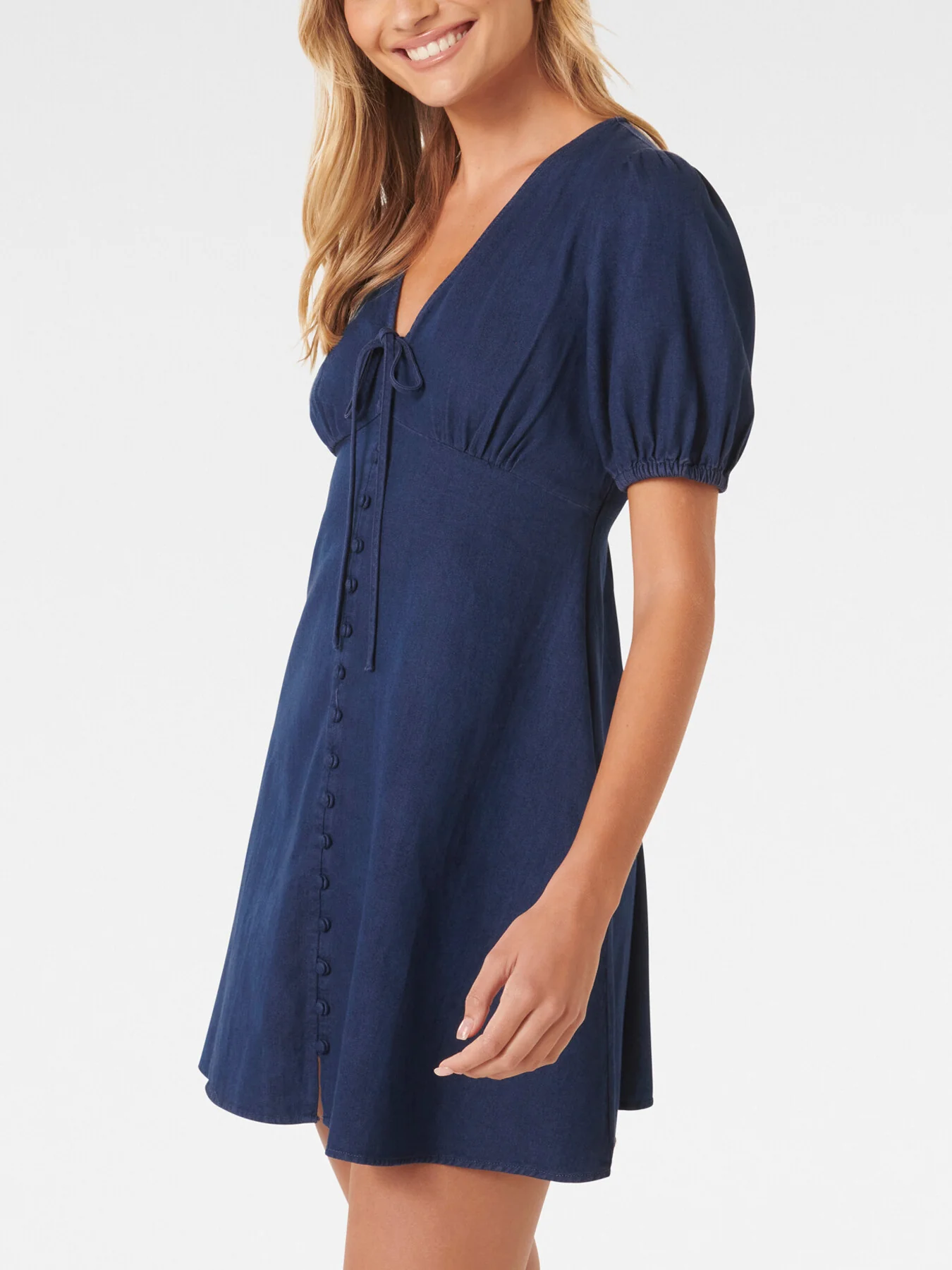 Darcie Denim Mini Dress - Image 4