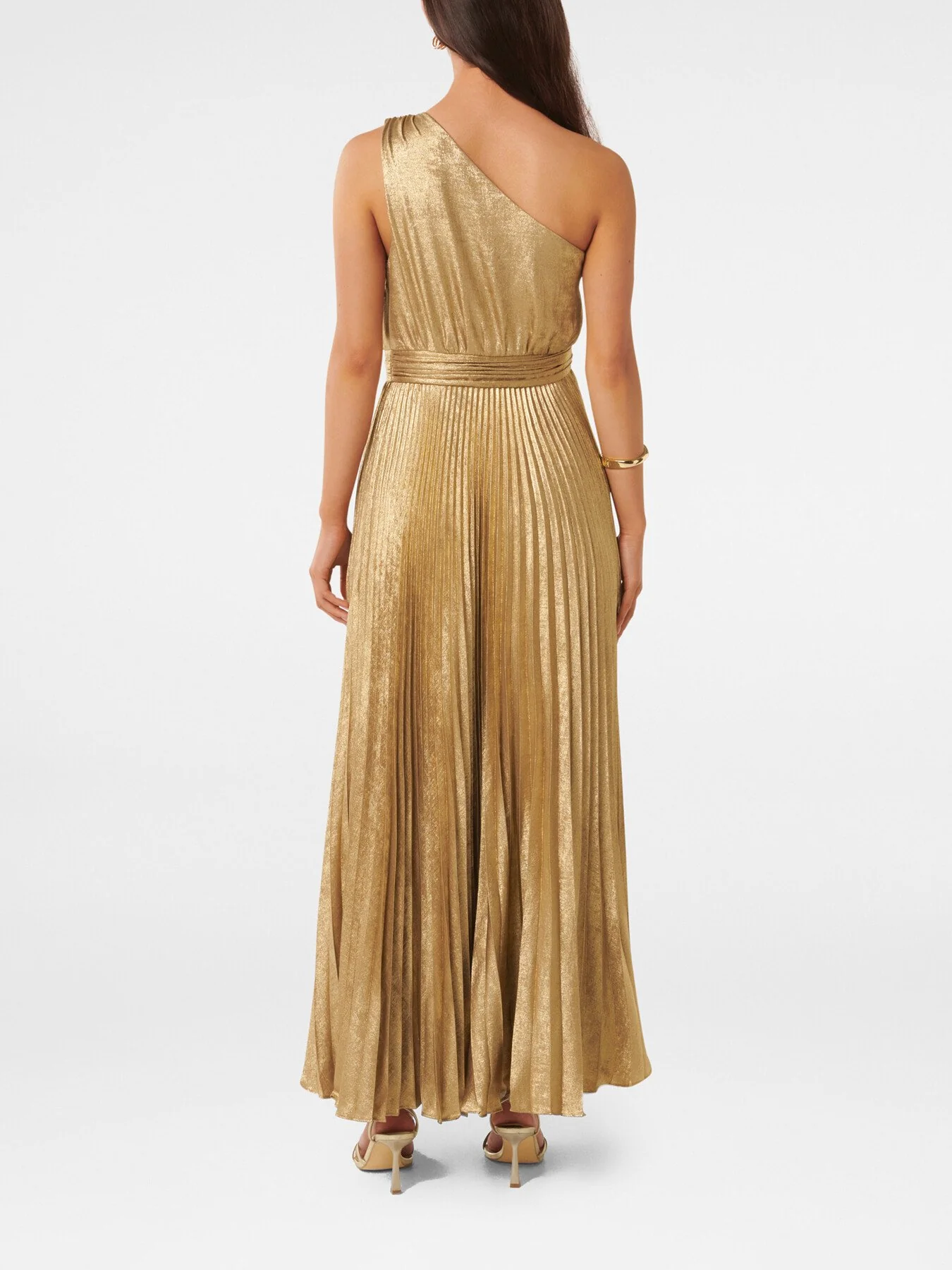 Jayla Metallic One Shoulder Maxi Dress - Image 3