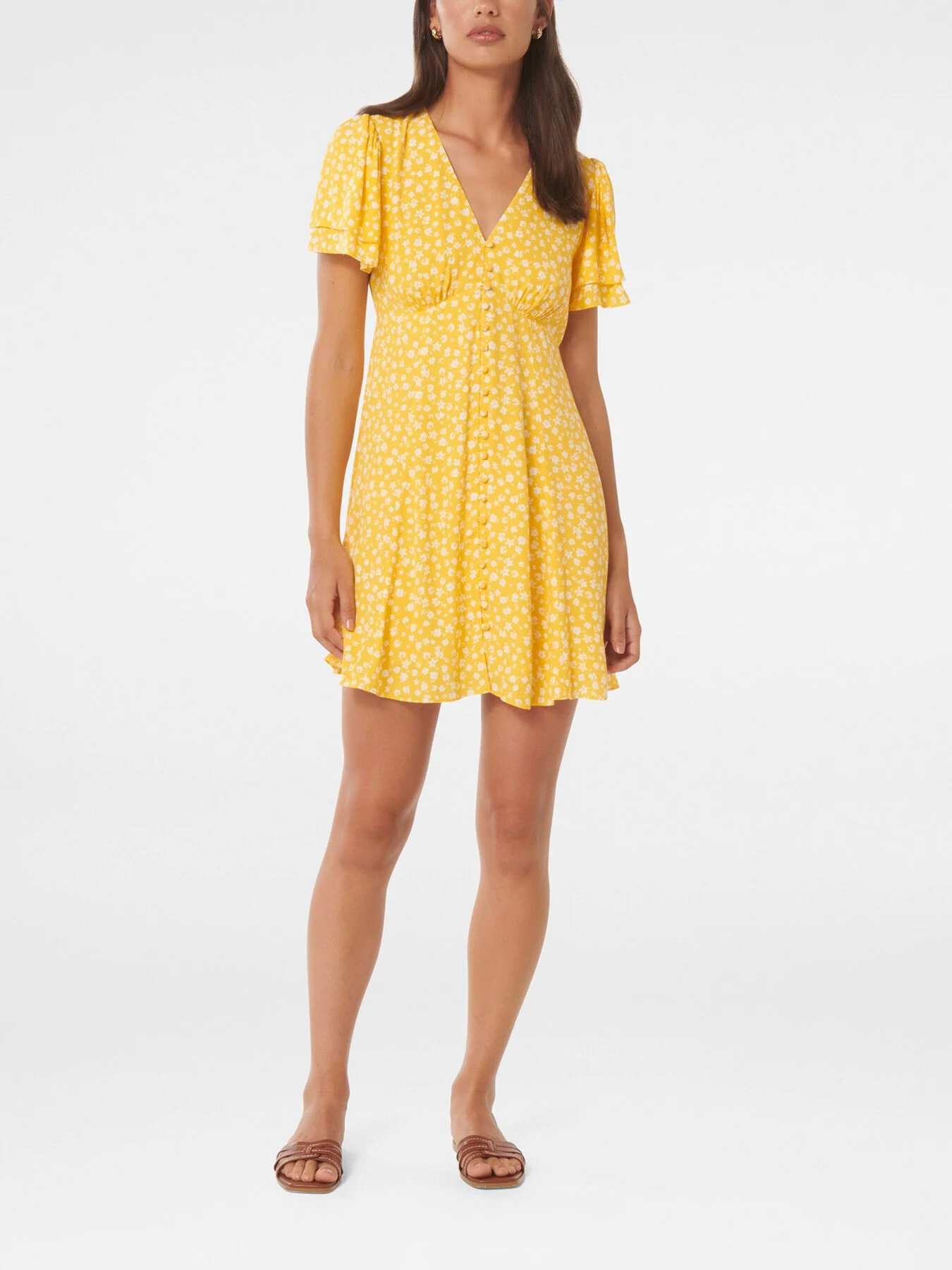 Pria Button Through Mini Dress - Image 2