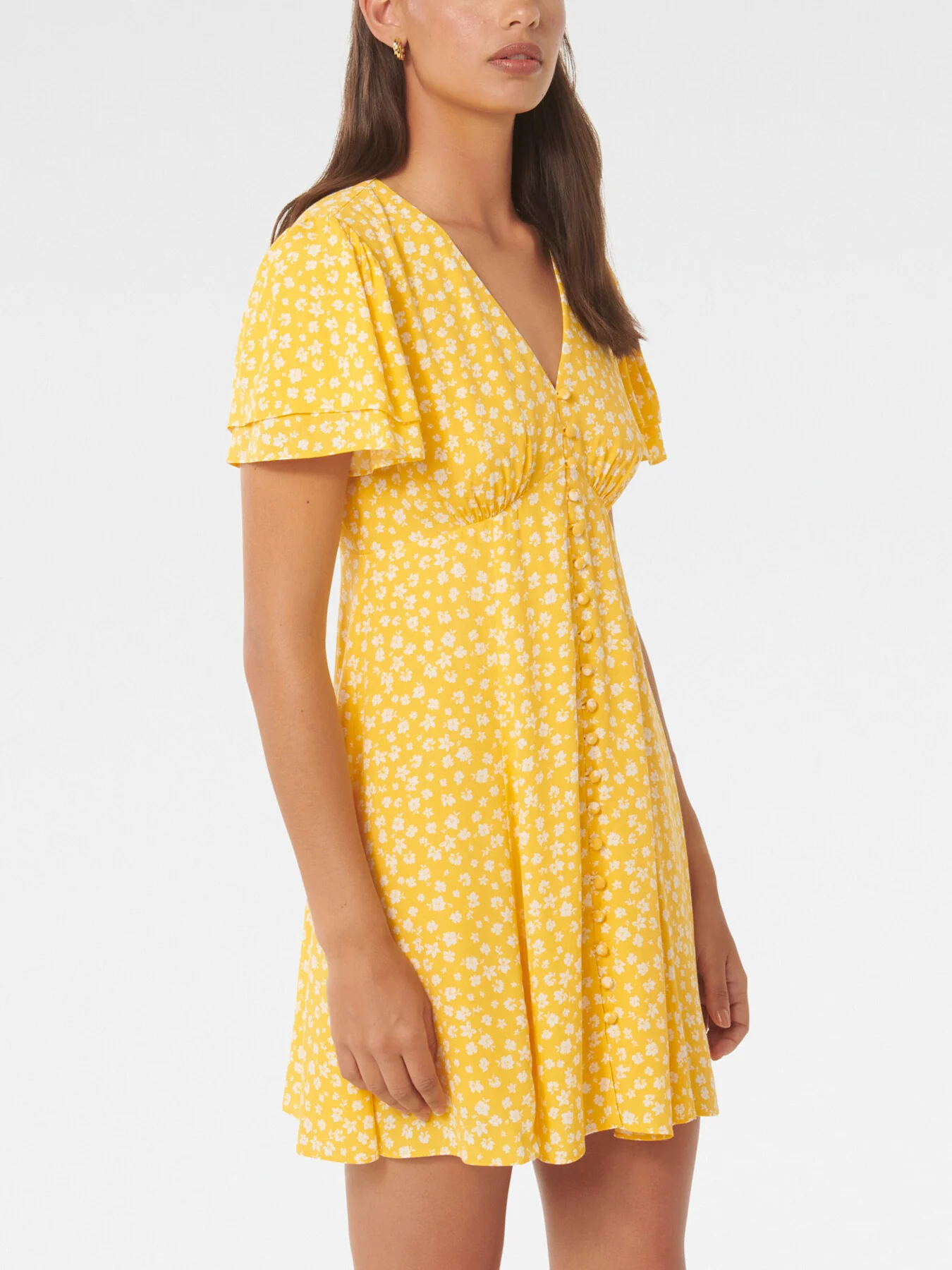 Pria Button Through Mini Dress - Image 6