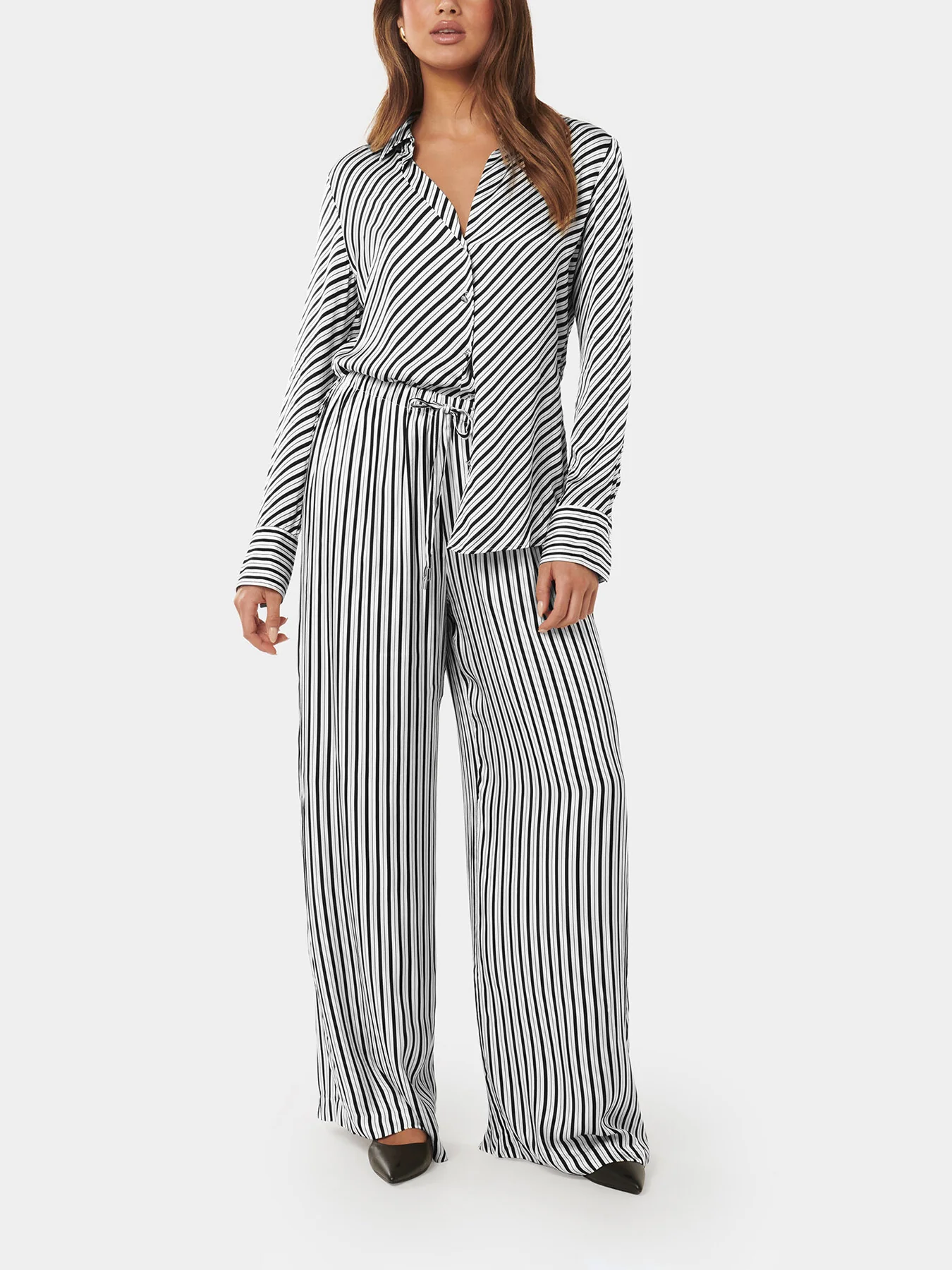 Harvey Notched Neck Satin Shirt - Image 2