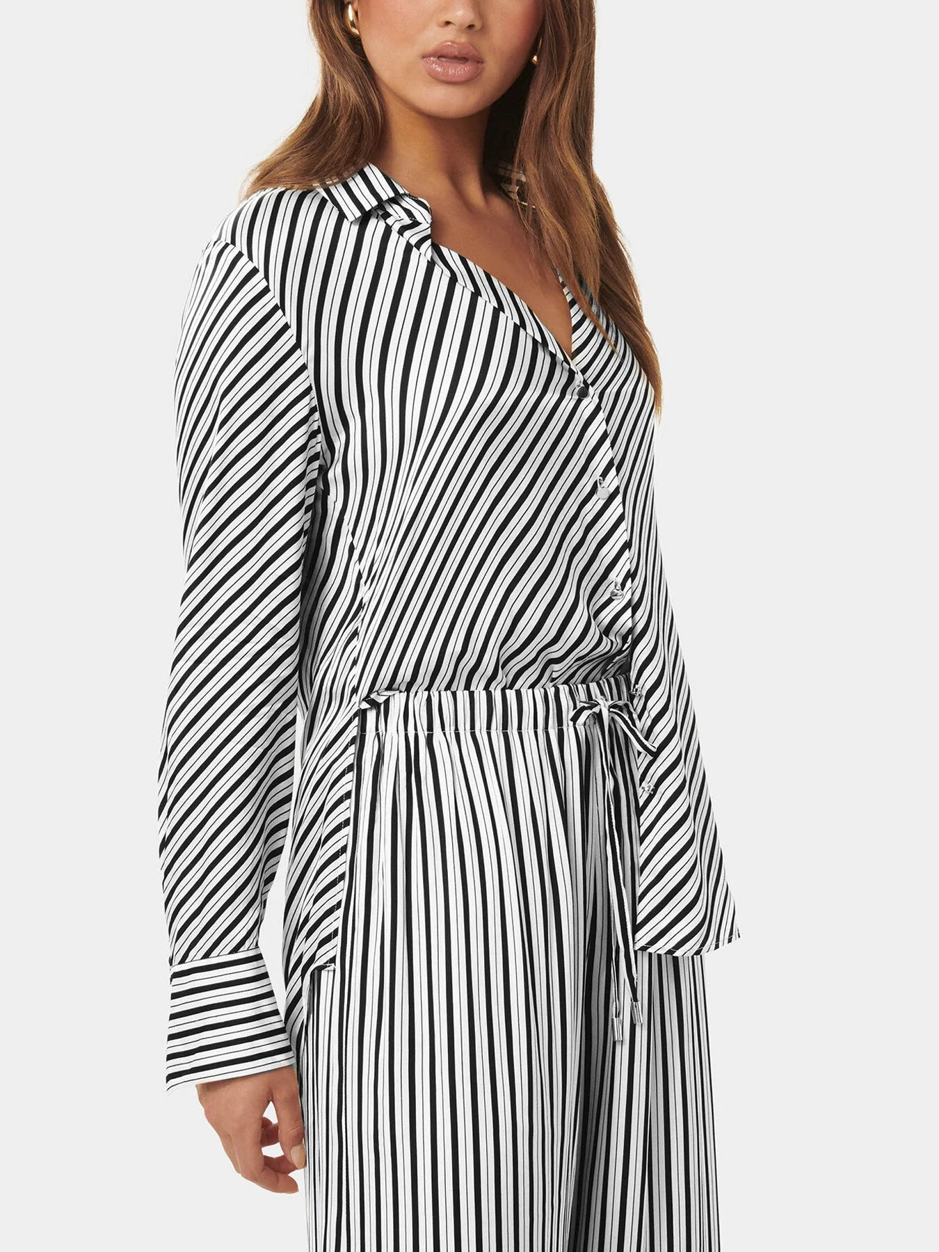 Harvey Notched Neck Satin Shirt - Image 4