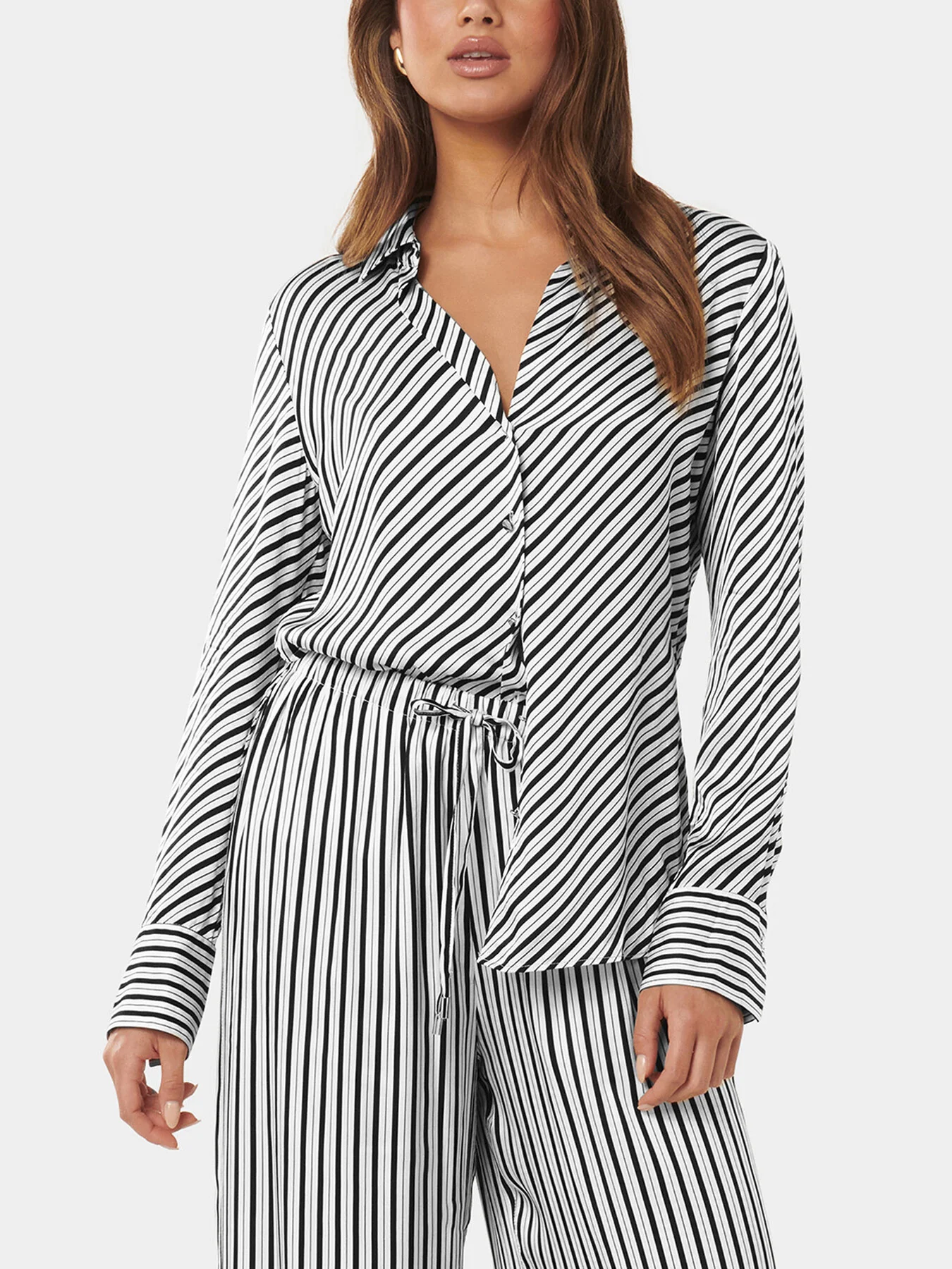 Harvey Notched Neck Satin Shirt - Image 6