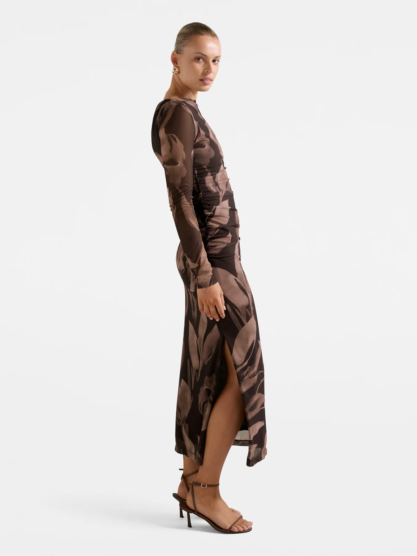 Alannah Mesh Long Sleeve Midi Dress - Image 5