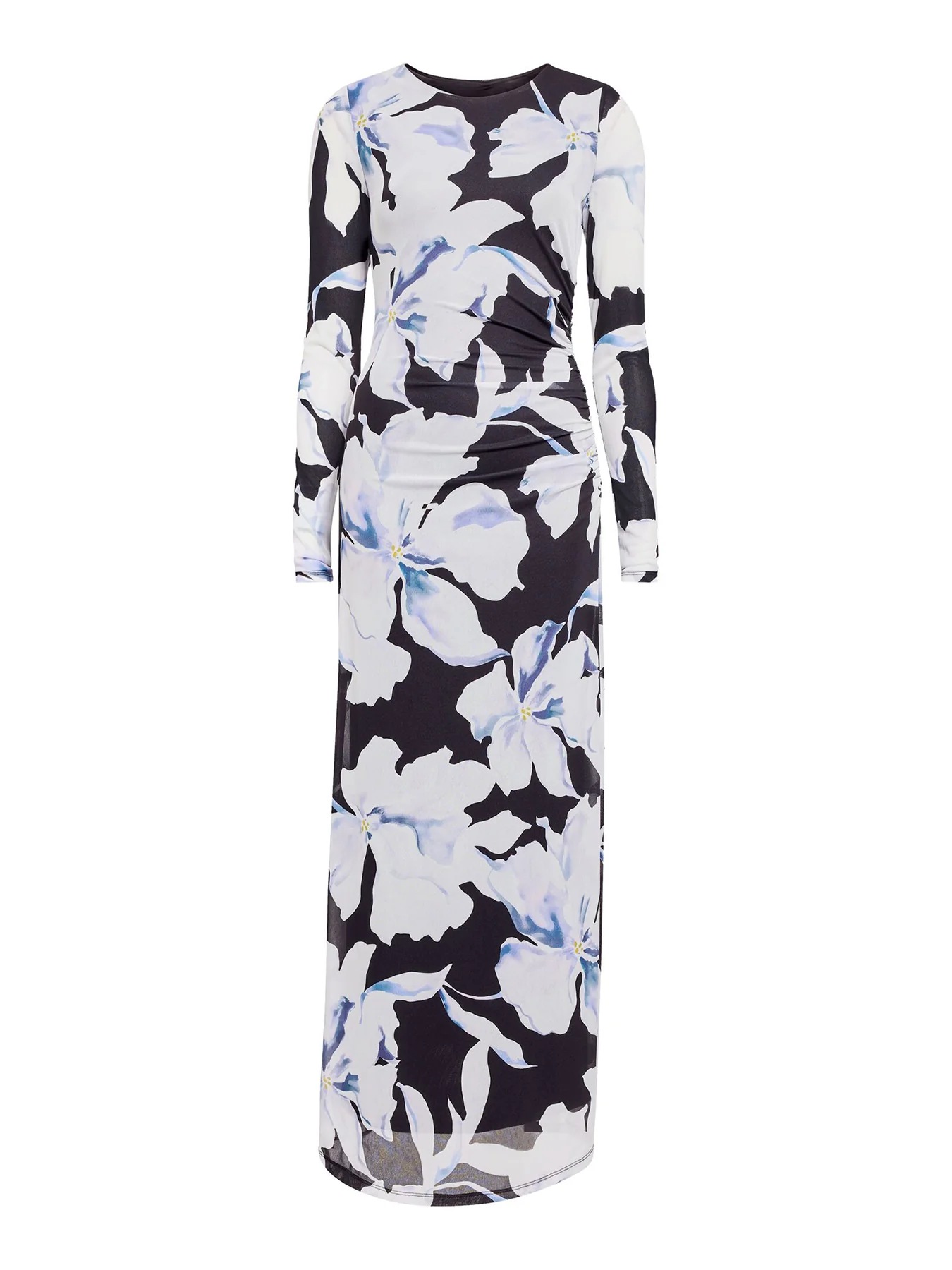 Amaya Long Sleeve Mesh Midi Dress