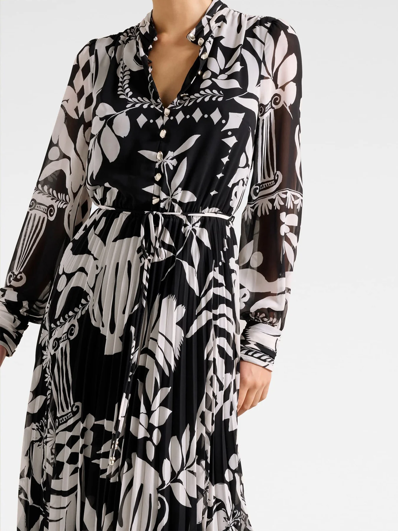 Annabel Button Through Midi Dress Black - Image 4