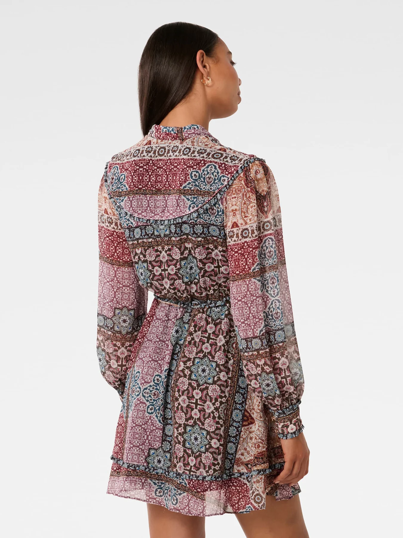 Sonny Frill Mini Dress Multi - Image 3