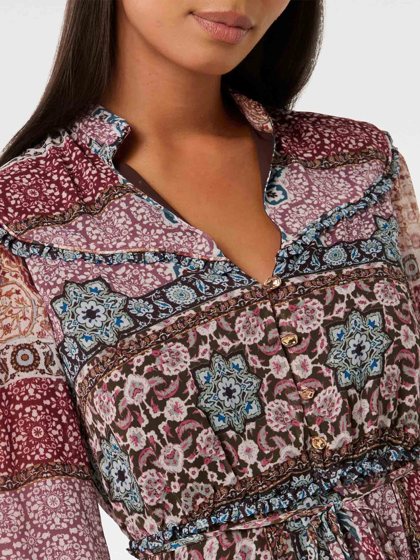 Sonny Frill Mini Dress Multi - Image 5