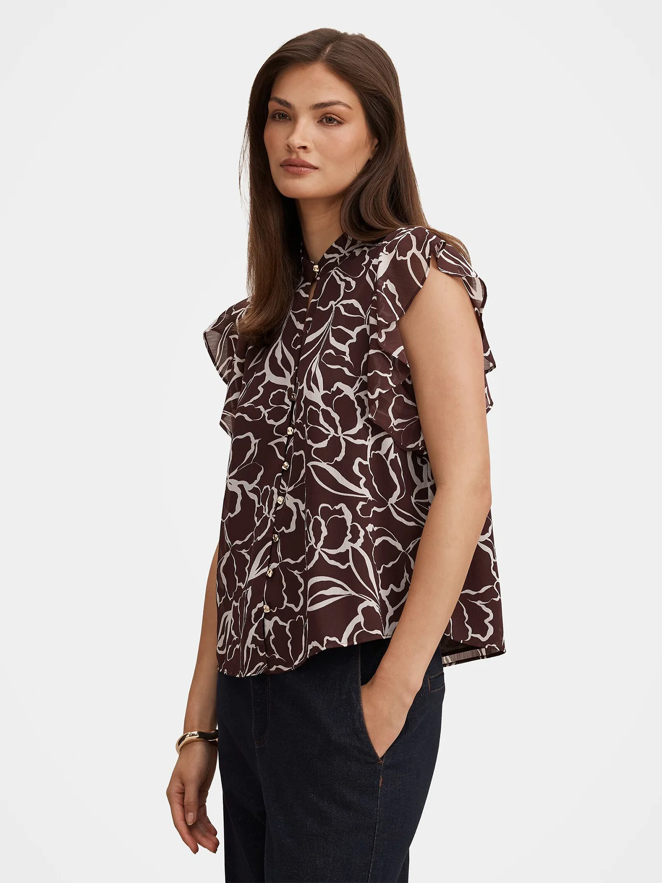Tullia Ruffle Sleeve Blouse Multi - Image 4
