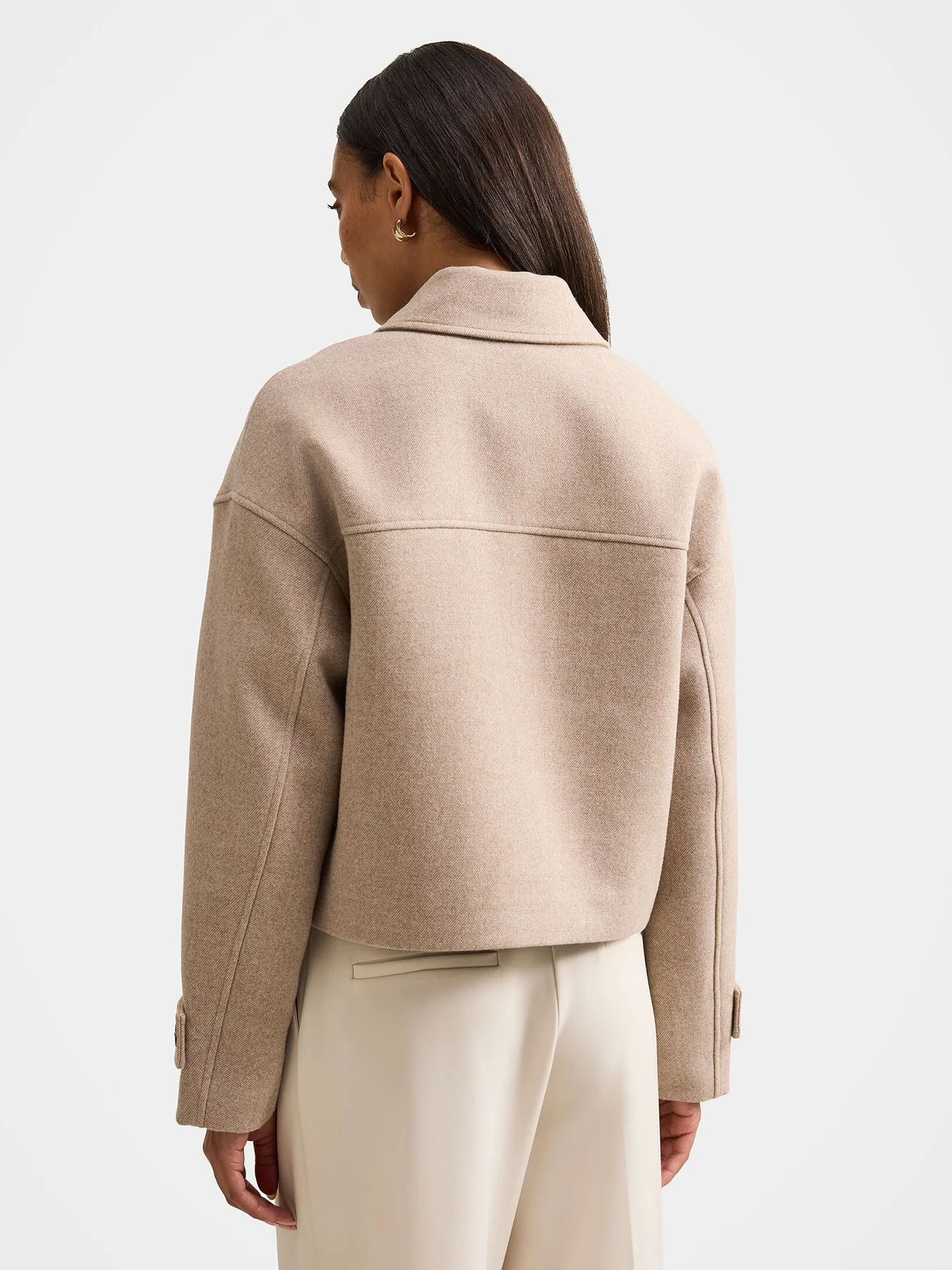 Kelsey Cropped Jacket Neutral Sand - Image 4