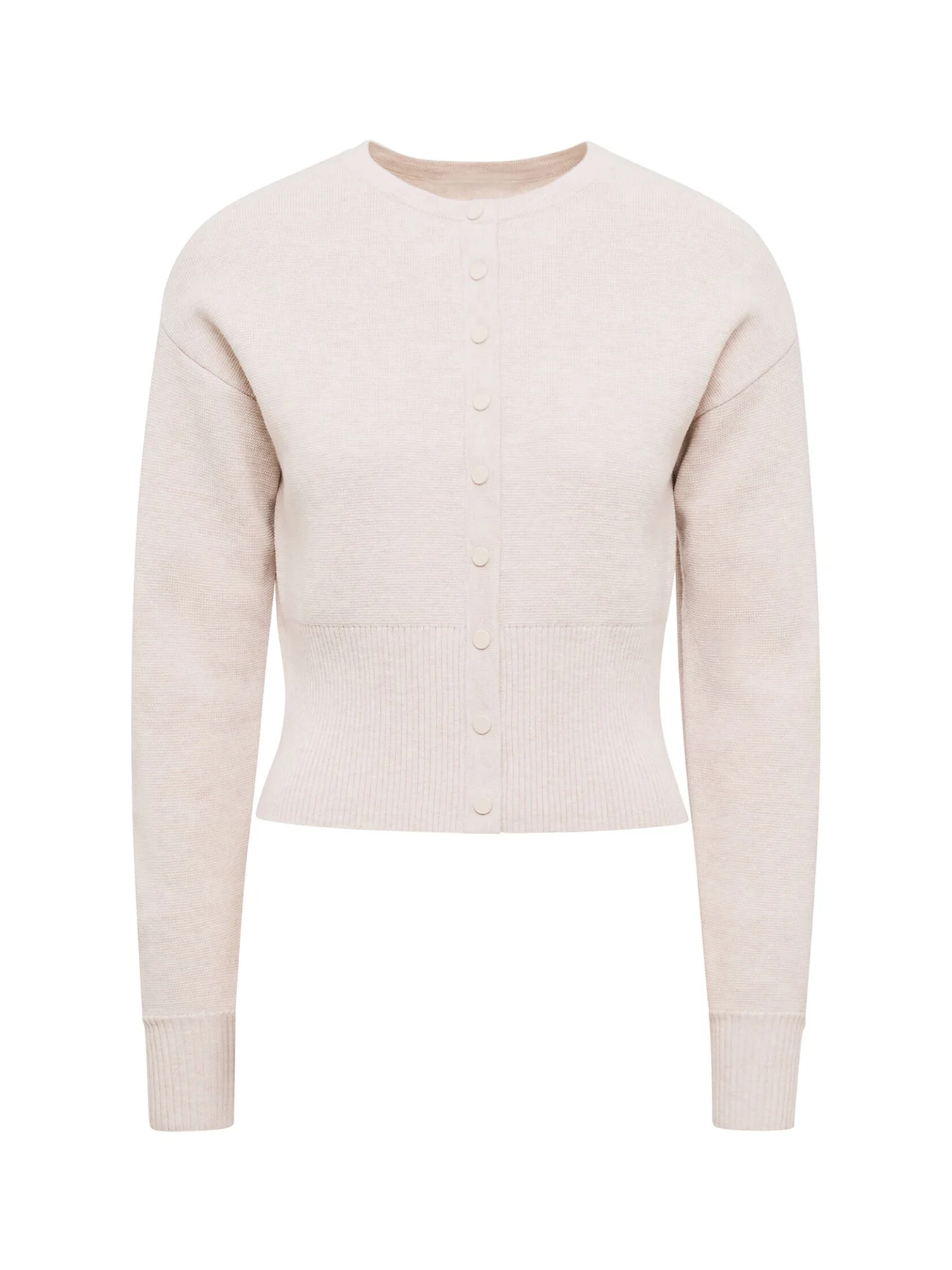 Lara Sculpted Cardigan Marled Oat