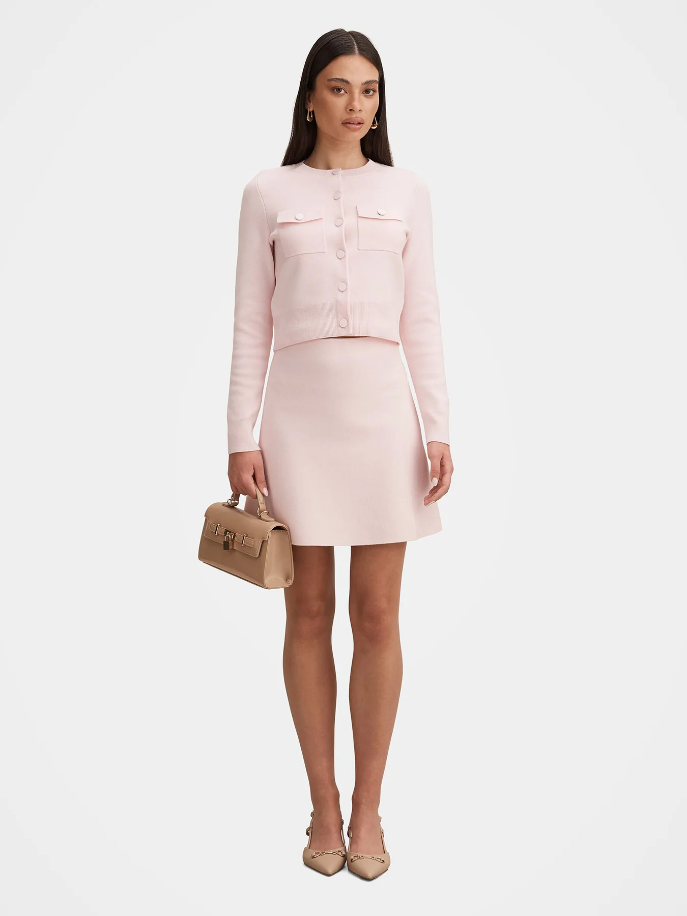 Aria Knitted Mini Skirt Pink - Image 2