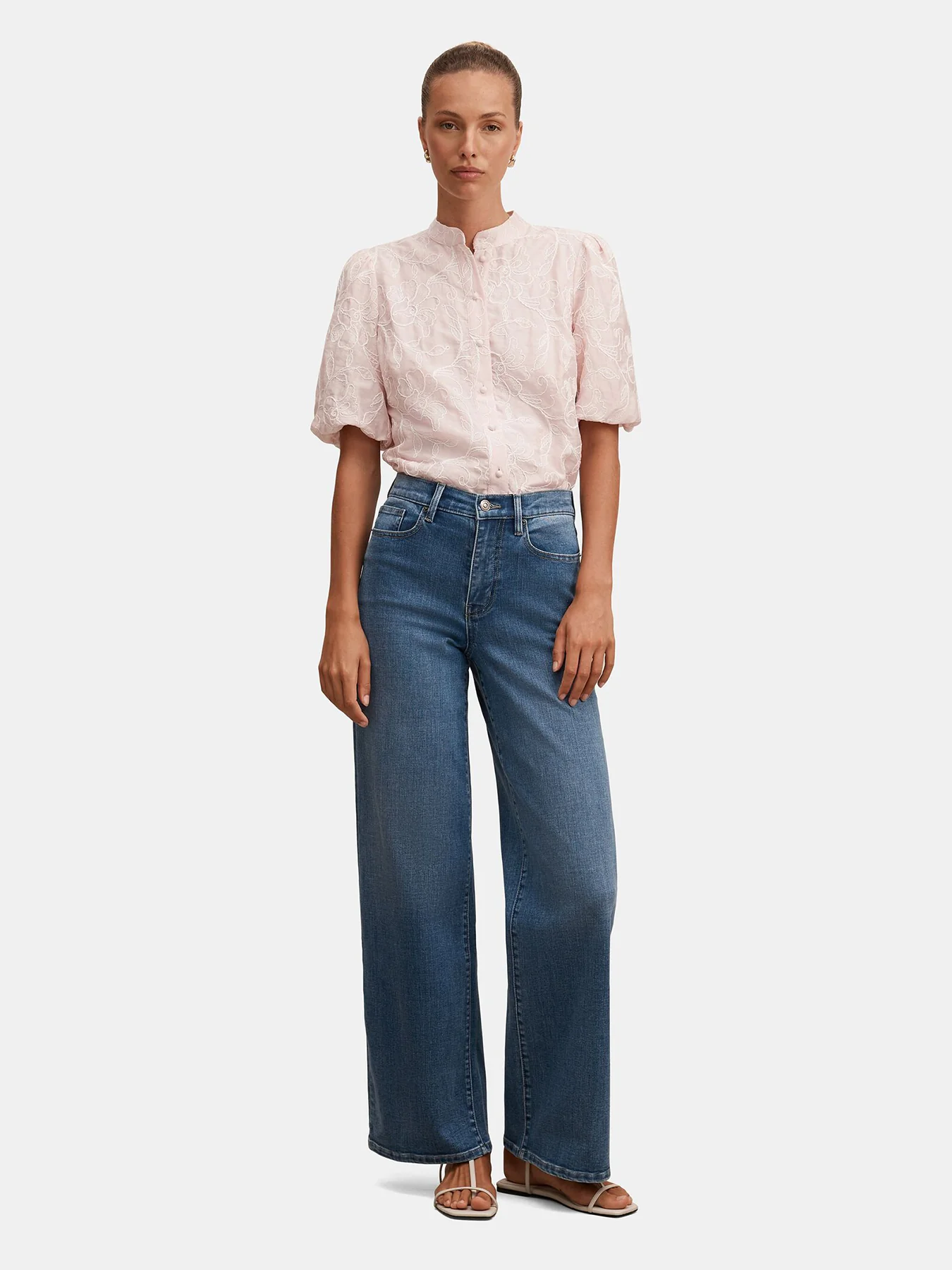 Arlow Embroidered Blouse Pink - Image 2