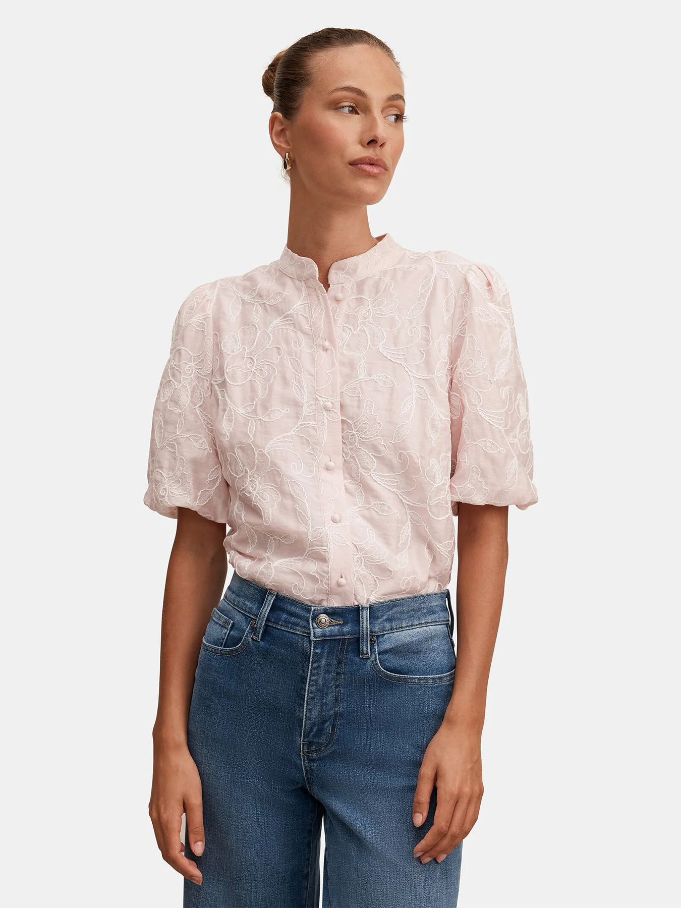 Arlow Embroidered Blouse Pink - Image 4