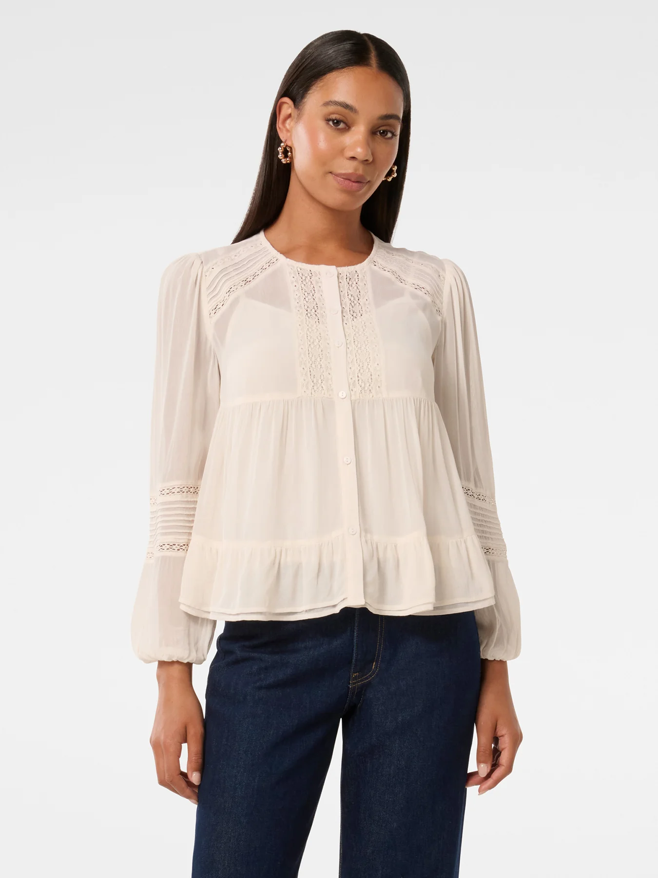 Hartley Lace Trim Top Pink - Image 2