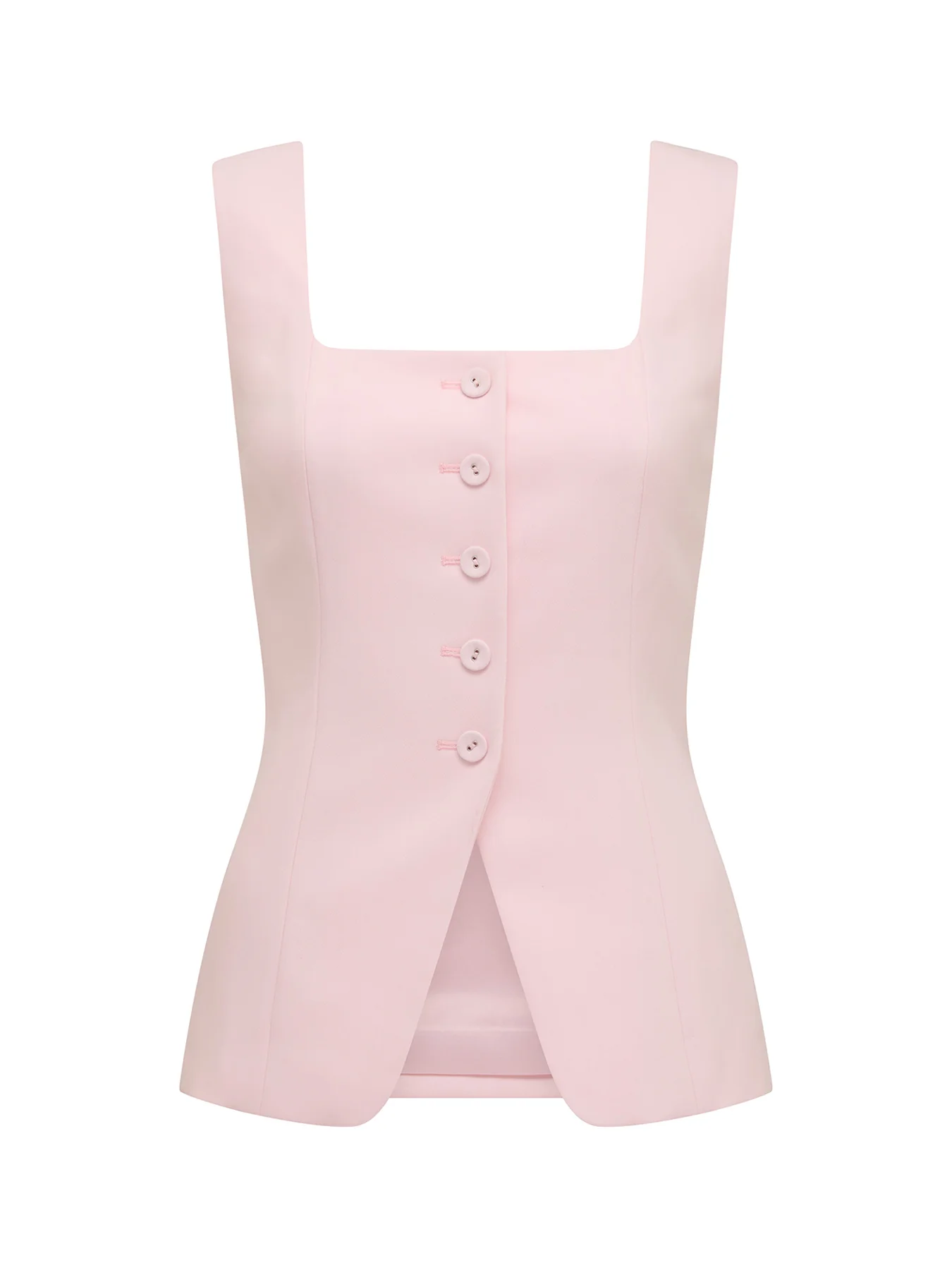Haisley Square Neck Waistcoat Pink