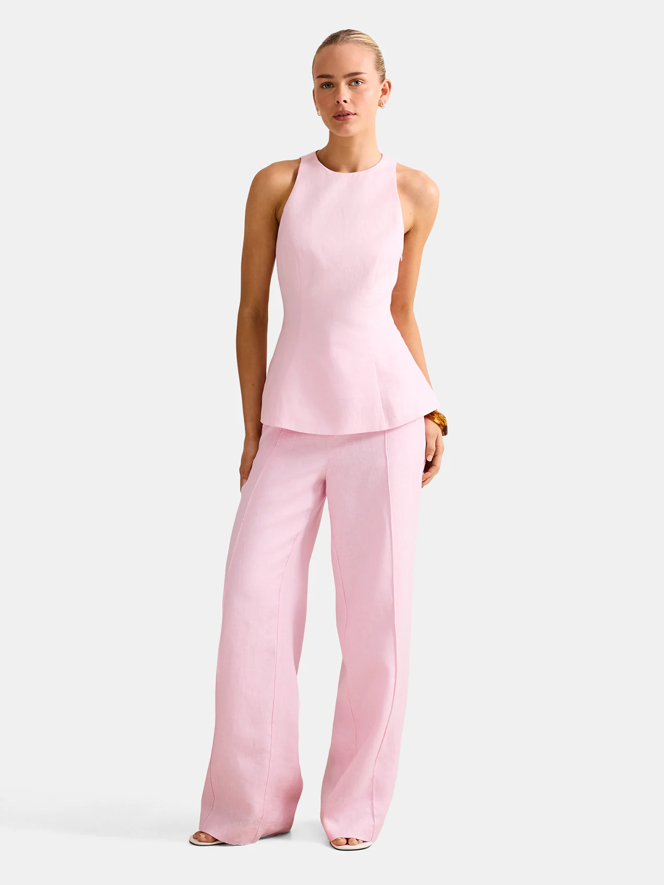 Liliana Linen Top Pink - Image 2