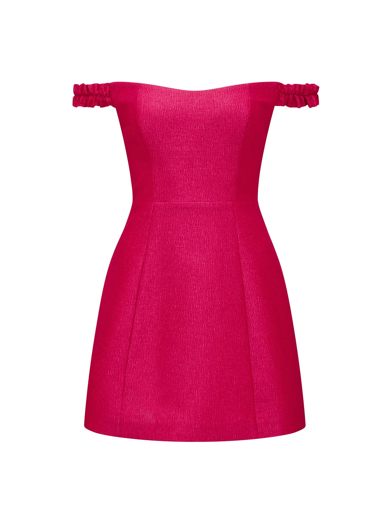 Mandy Bardot Ruffle Mini Dress Pink