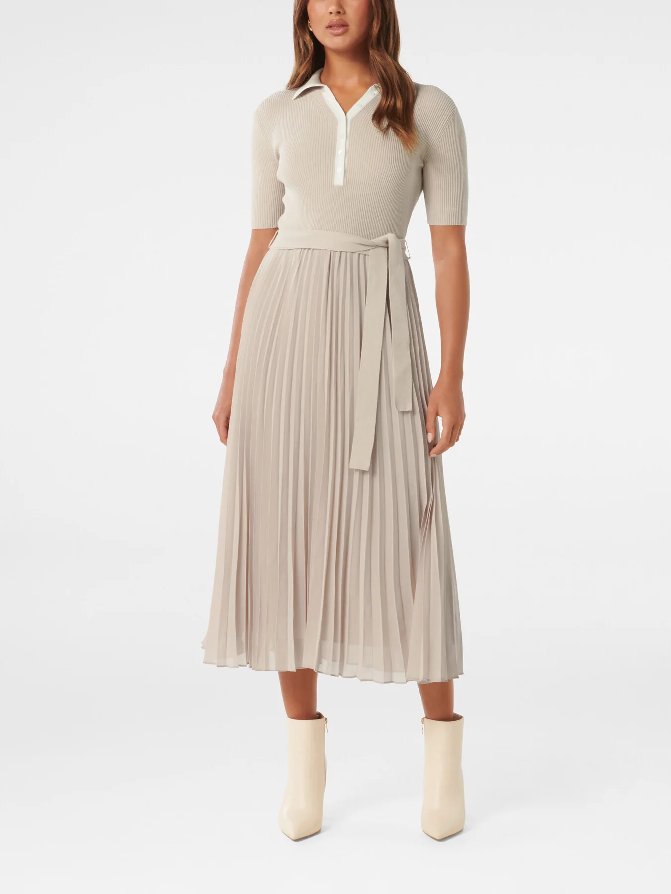 Melody Polo Collar Knit Dress - Image 2