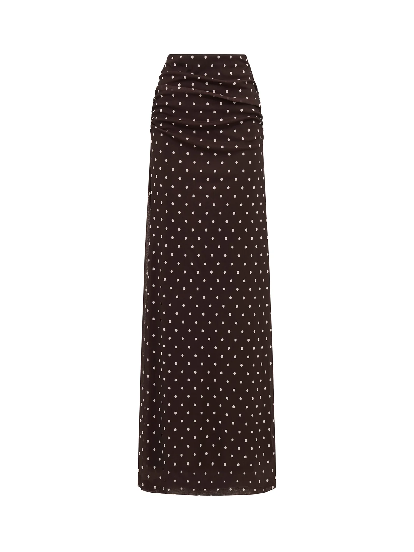 Mimi Flute Maxi Skirt Choc Kinsey Spot