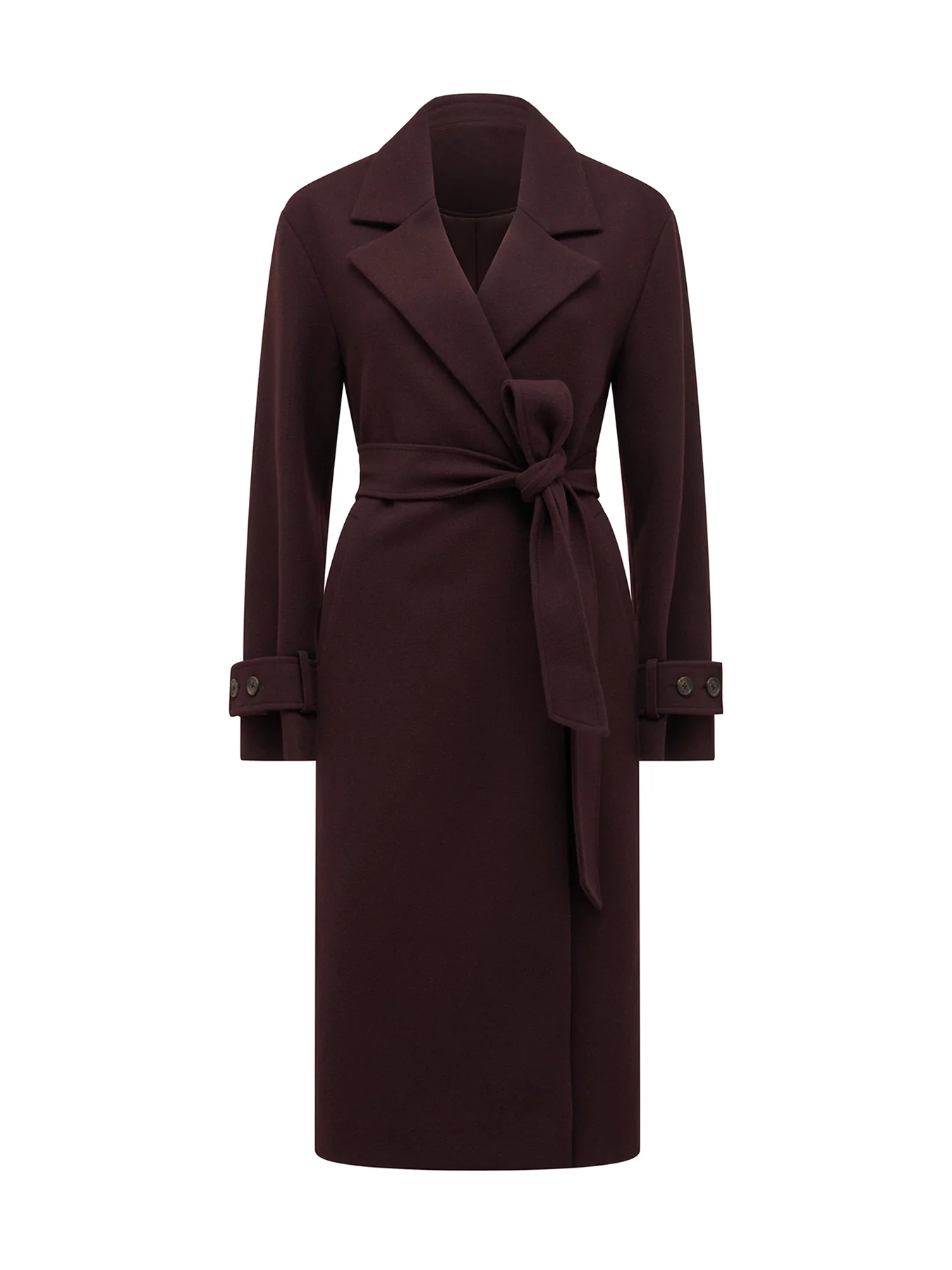 Heidi Double Breasted Wrap Coat Purple