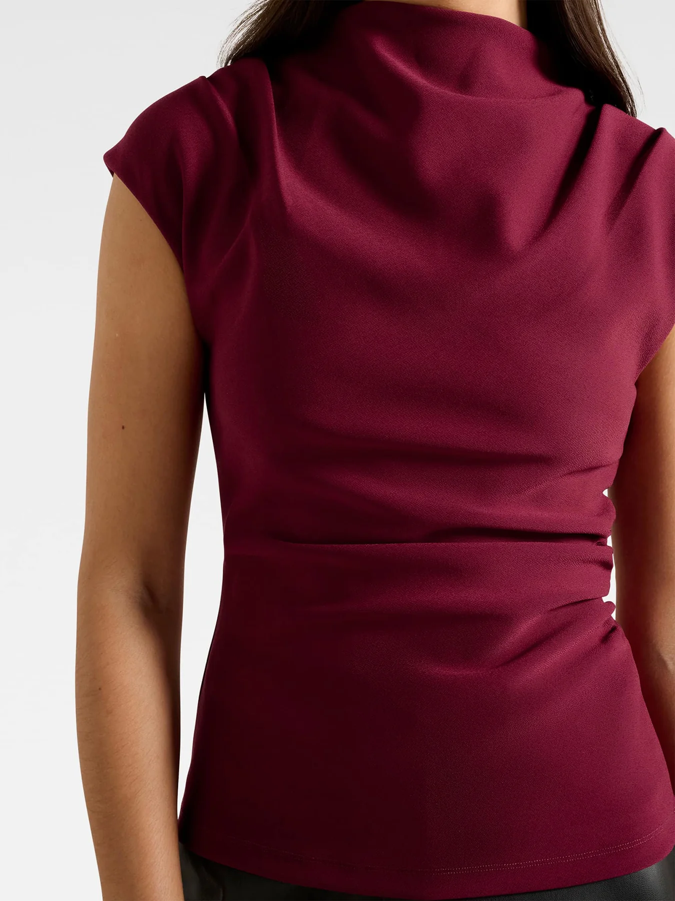 Leenah Grown On Neck Crepe Top - Image 5