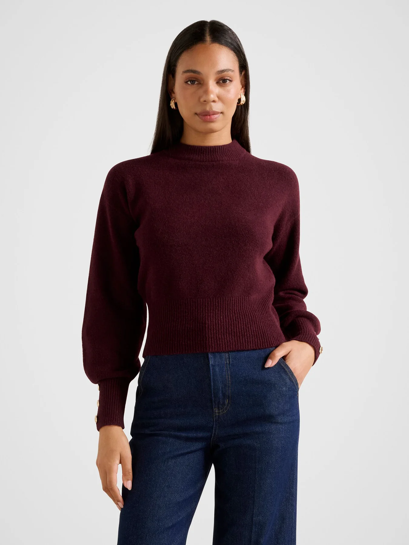 Millie Crew Neck Sweater Purple - Image 4