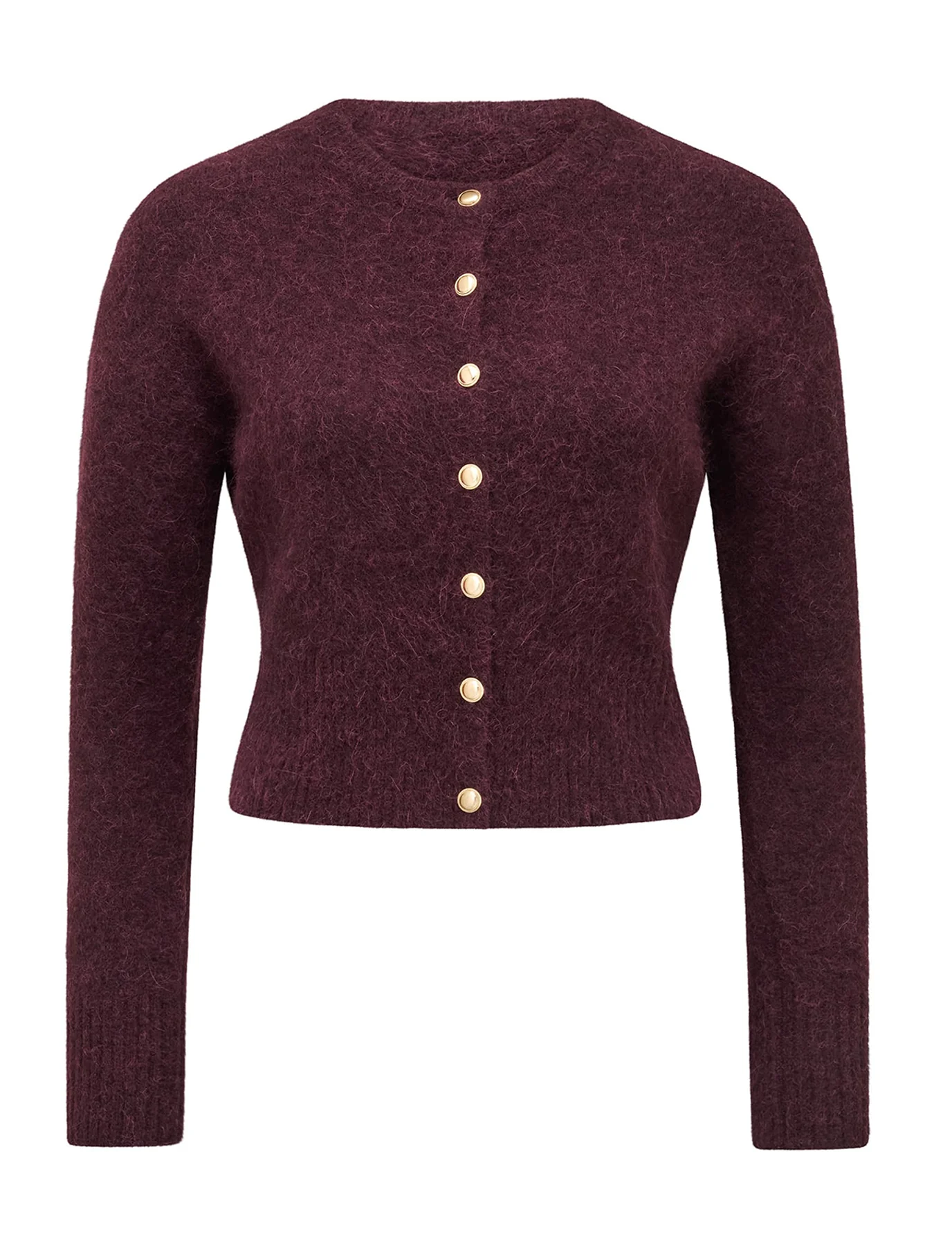 Tilly Crew Neck Cardigan Purple