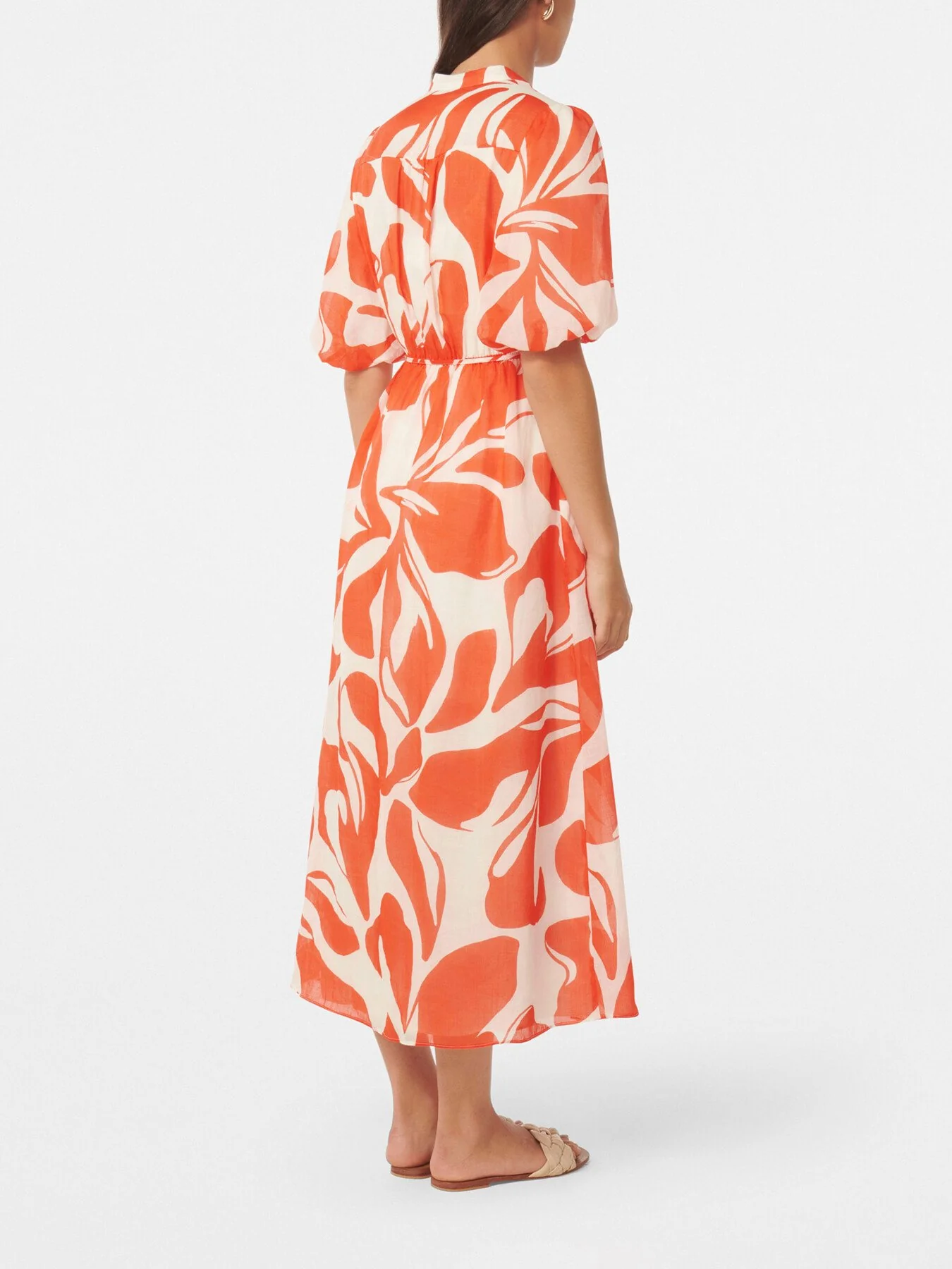 Loren Puff Sleeves Midi Dress - Image 3
