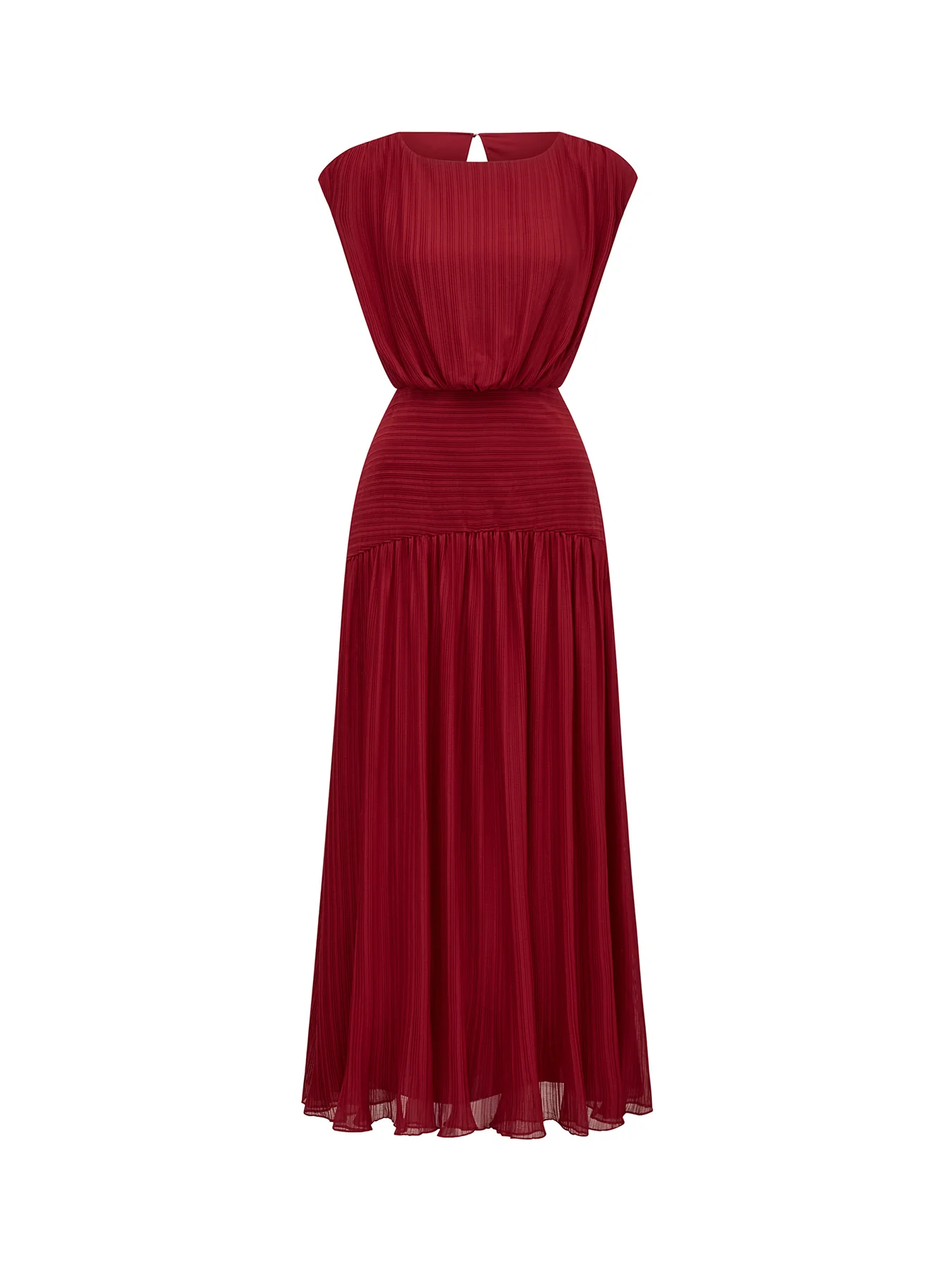 Lila Crinkle Maxi Dress Red