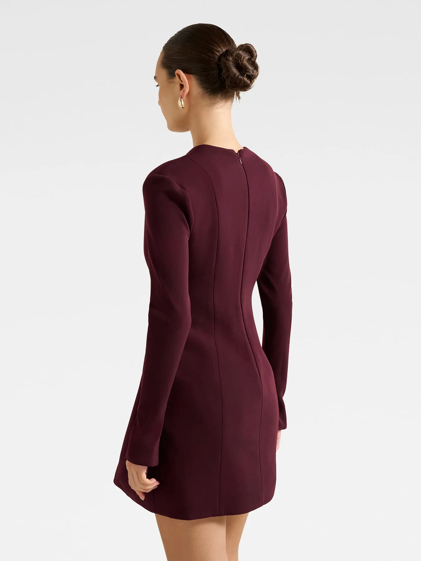 Ruby Structured Mini Dress Red - Image 3