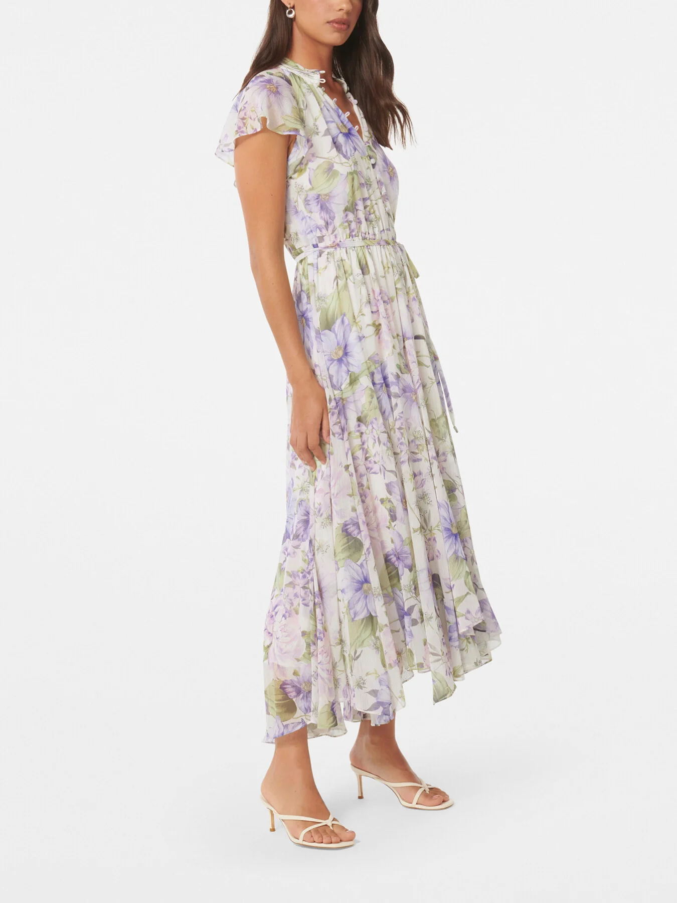 Freya Flutter Sleeves Midi Dress - Image 5