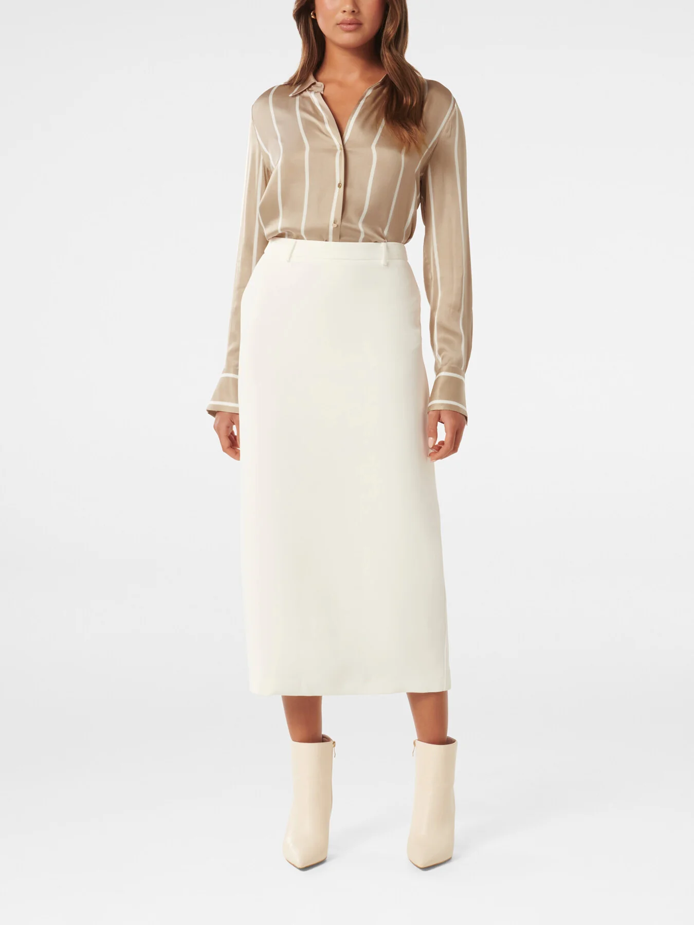 Harvey Notched Neck Satin Shirt - Image 2