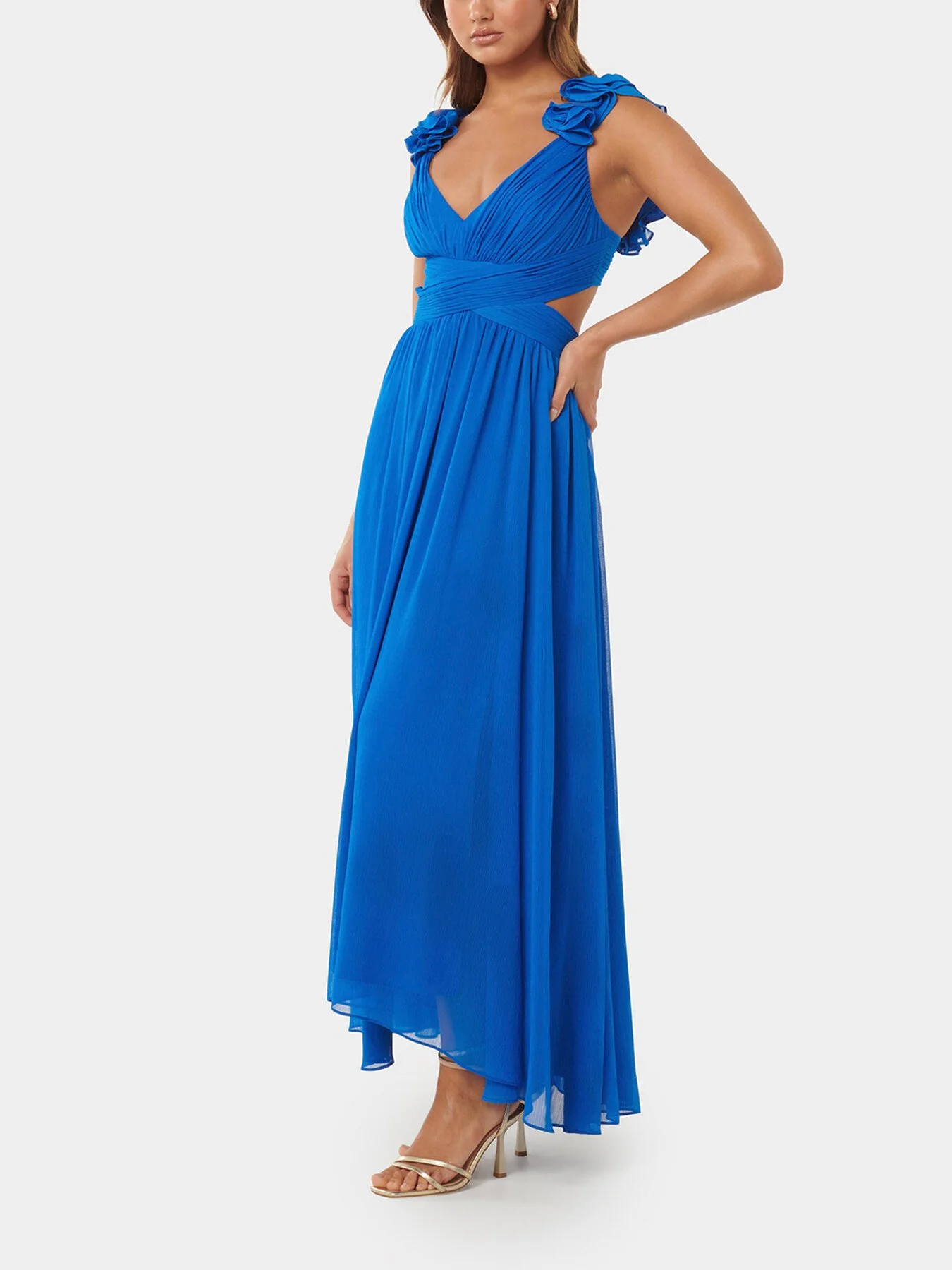 Selena Ruffle Shoulder Maxi - Image 4