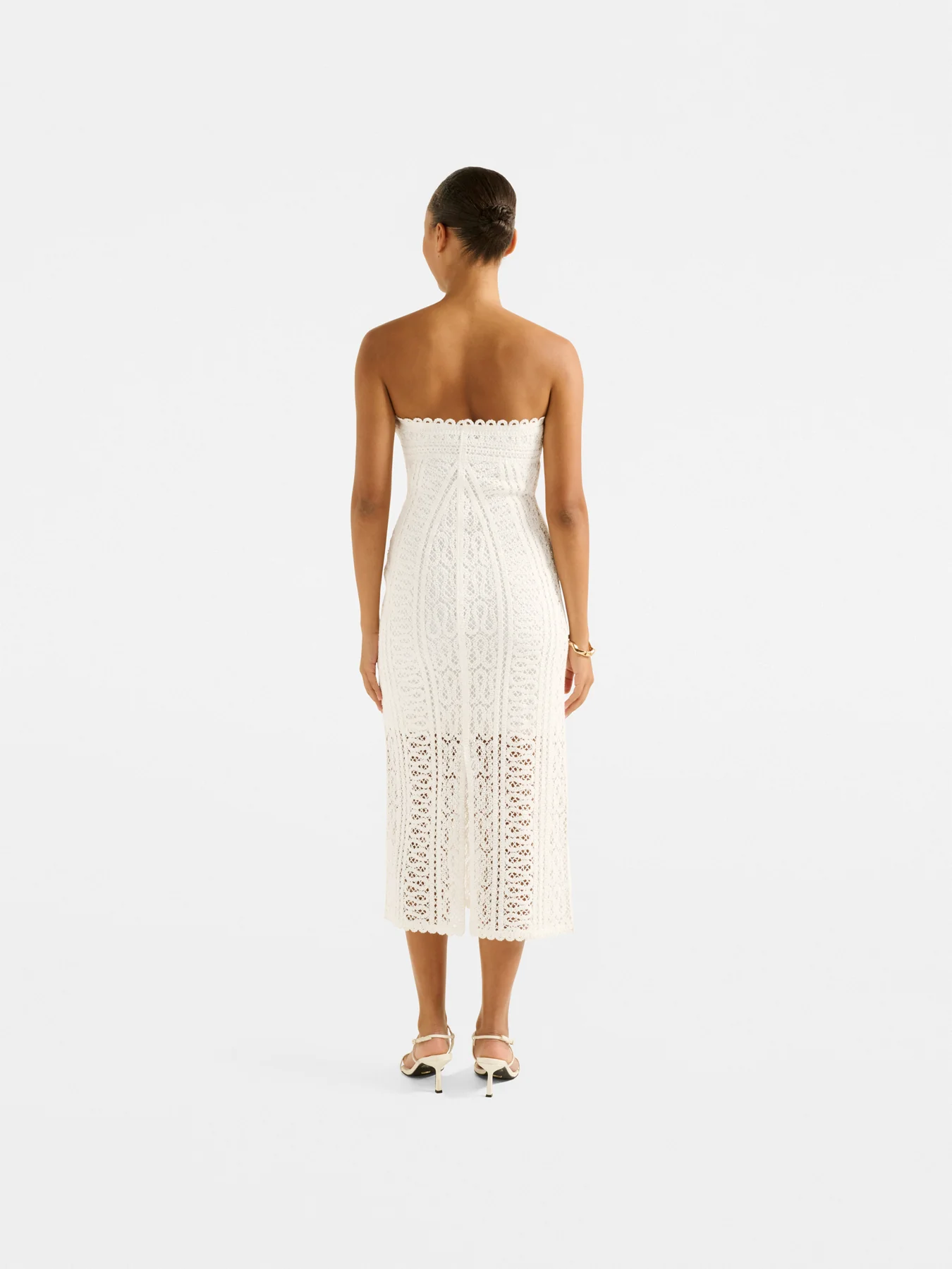 Arianna Engineered Crochet Midi Dress - Image 3