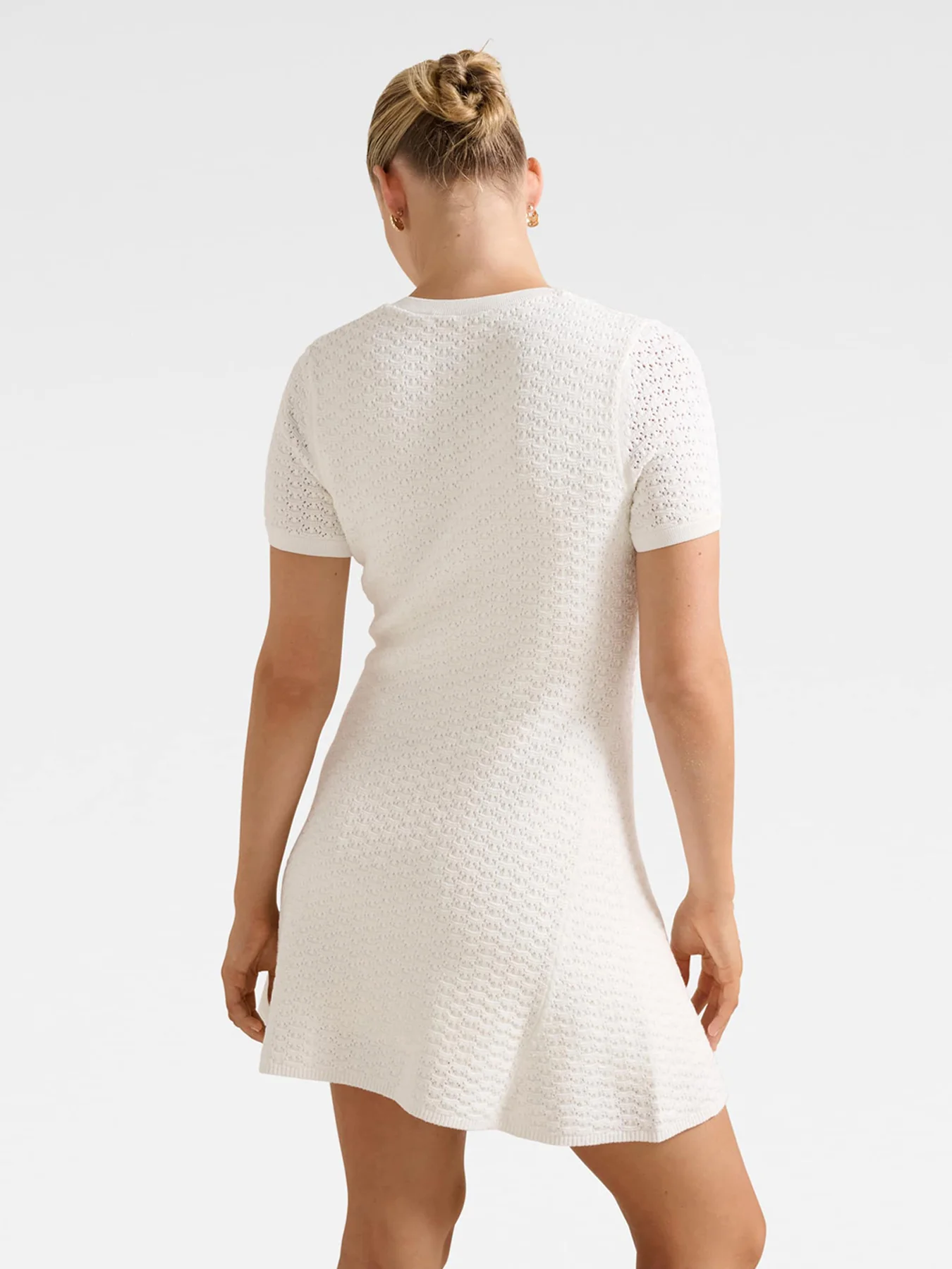 Rosa Stitch Interest Knitted Mini Dress - Image 3