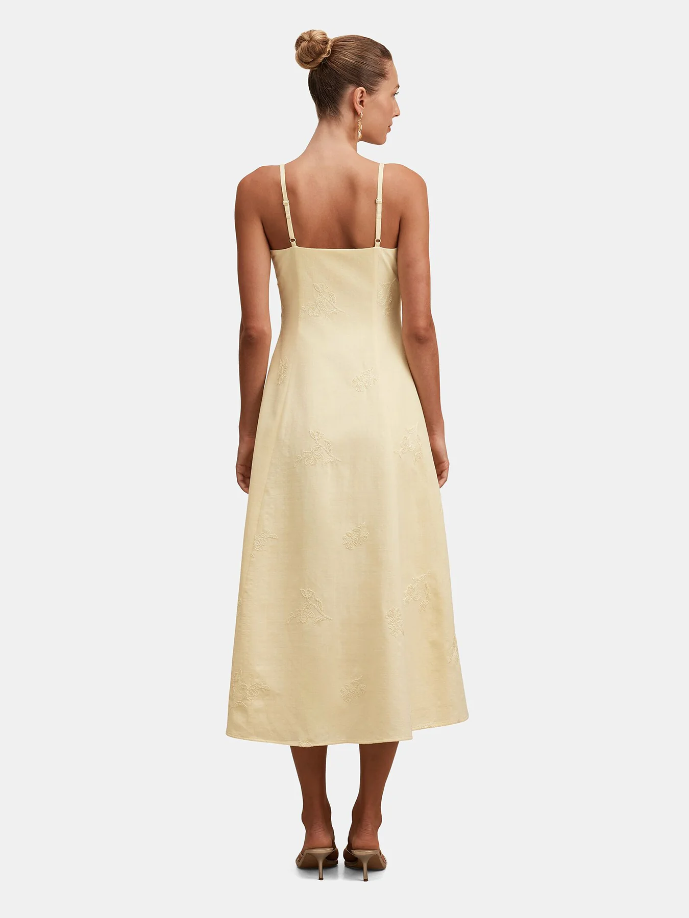 Tiffany Embellished Sequin Midi Dress Yellow - Image 3