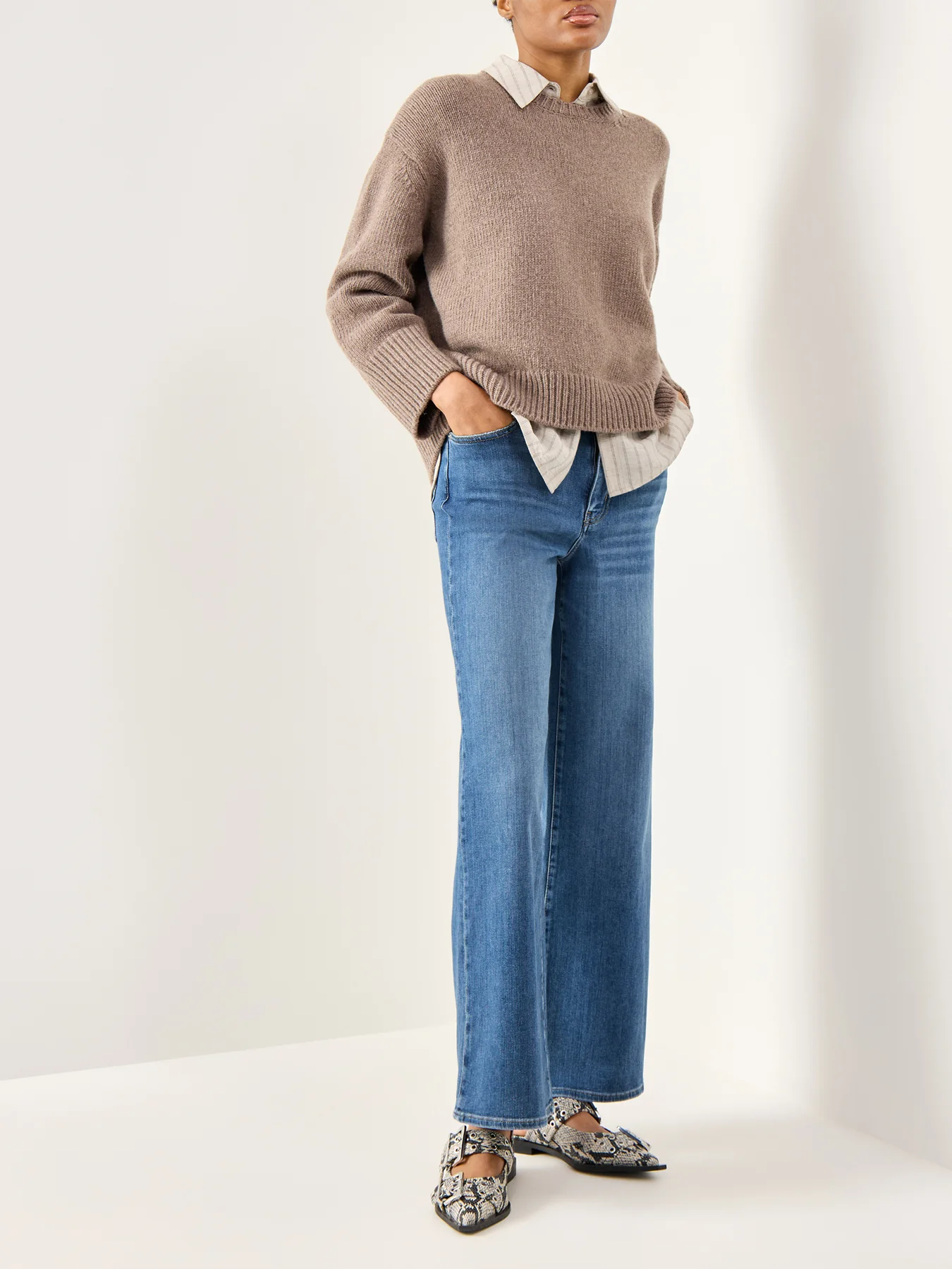 Le Slim Palazzo Jeans Drizzle - Image 2