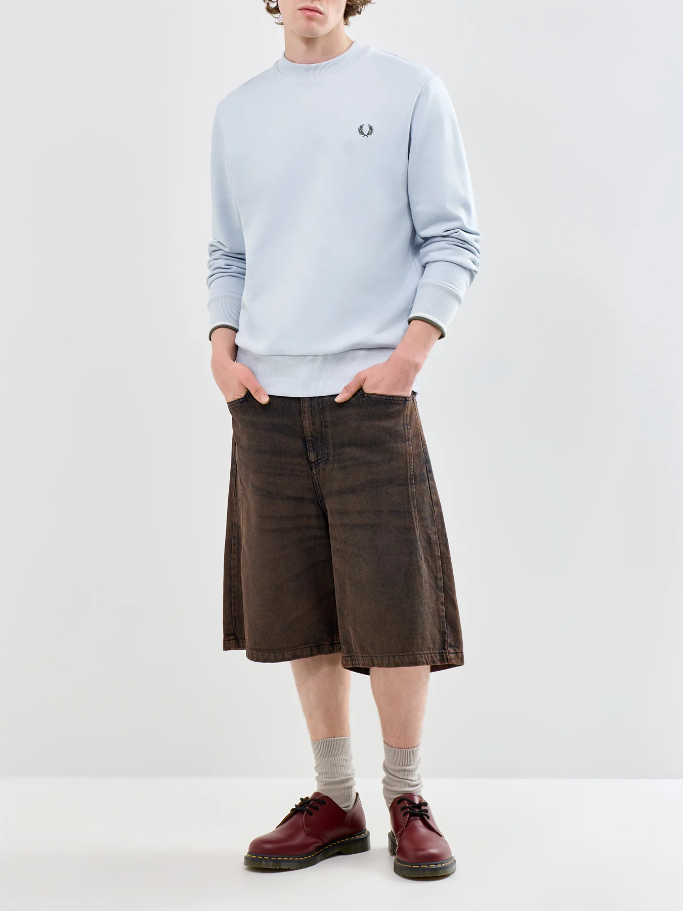 Crew Neck Sweatshirt Blue - Image 2