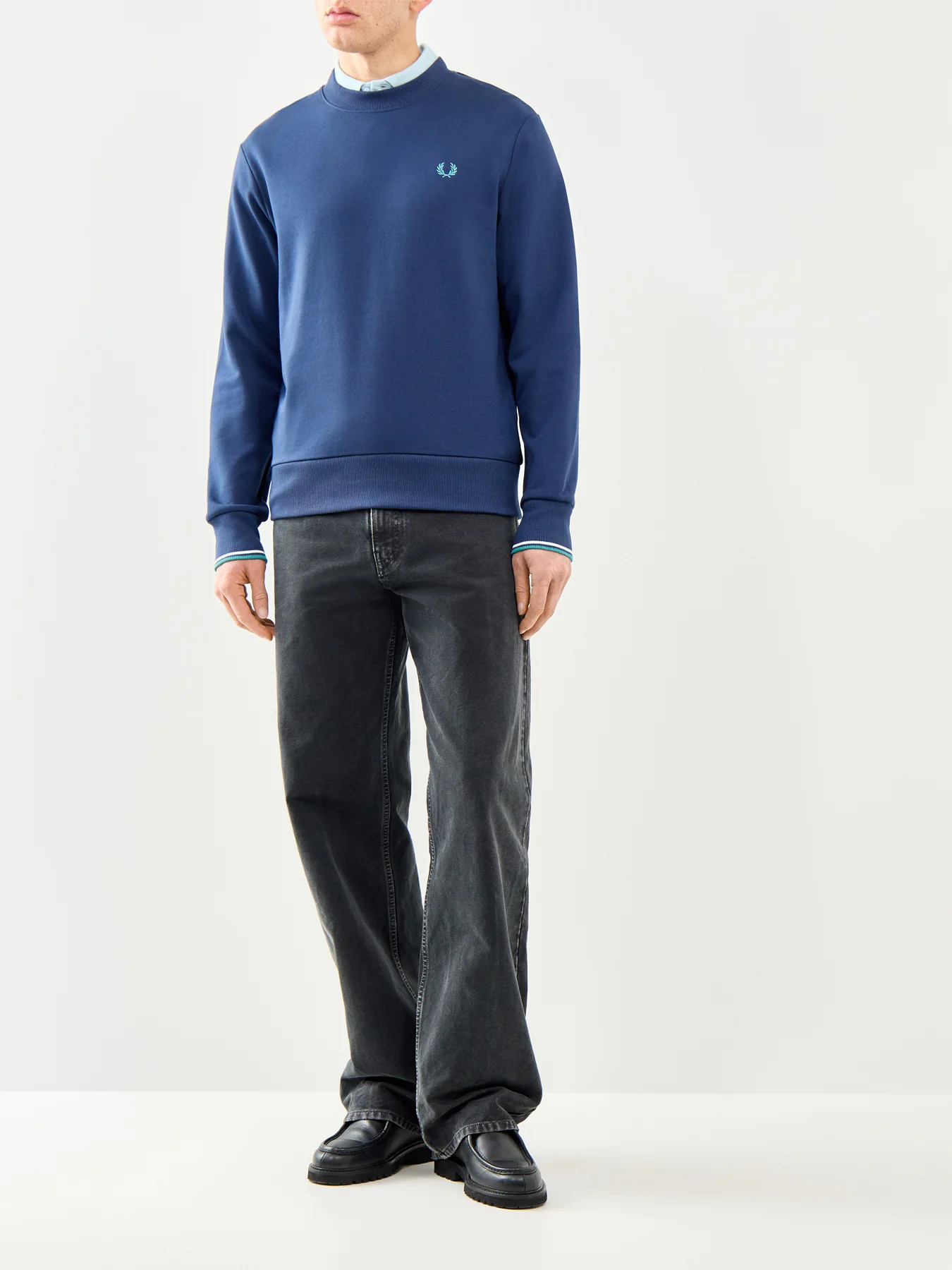 Crew Neck Sweatshirt Navy - Image 2