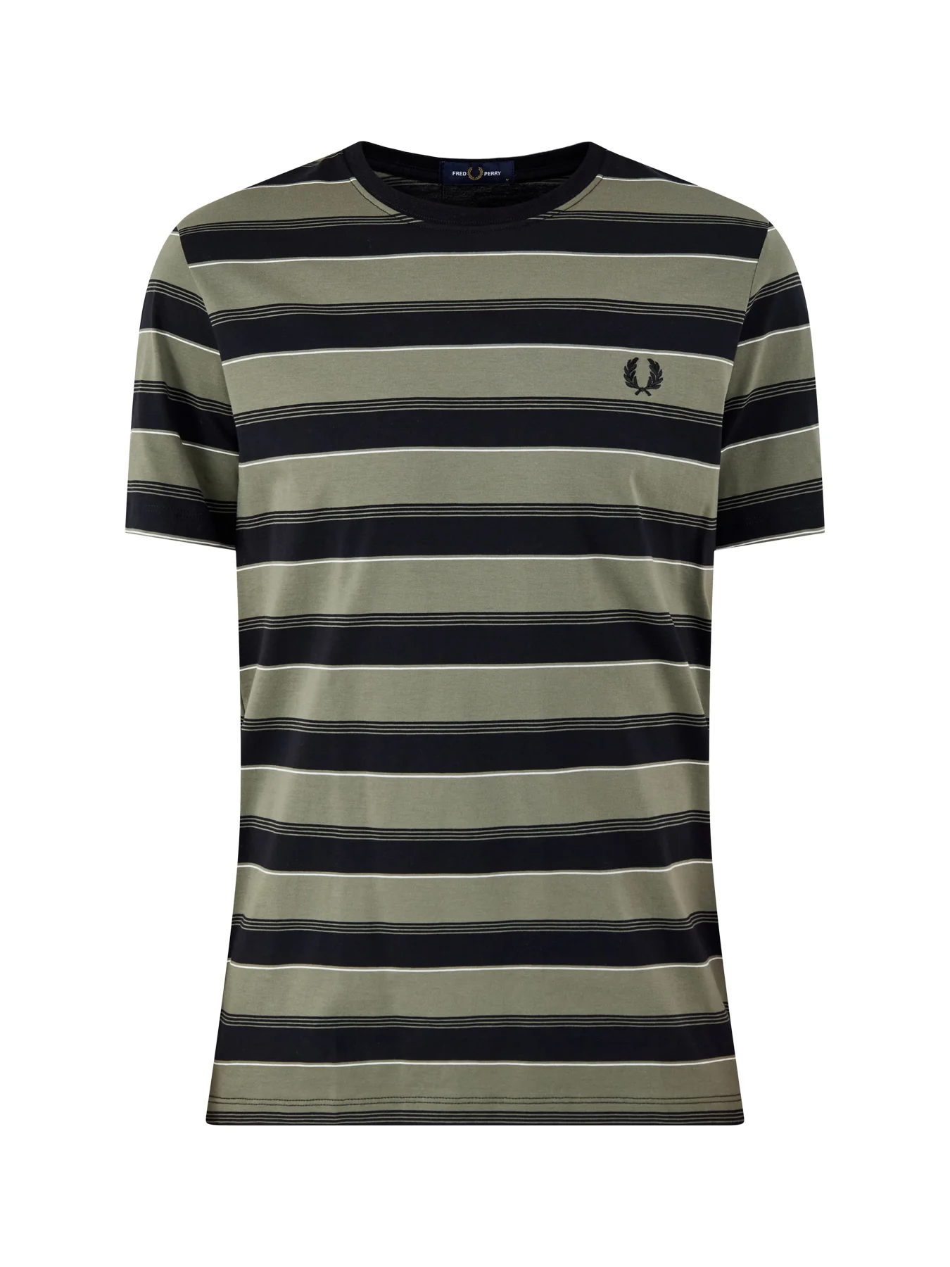 Fine Stripe T-Shirt Black