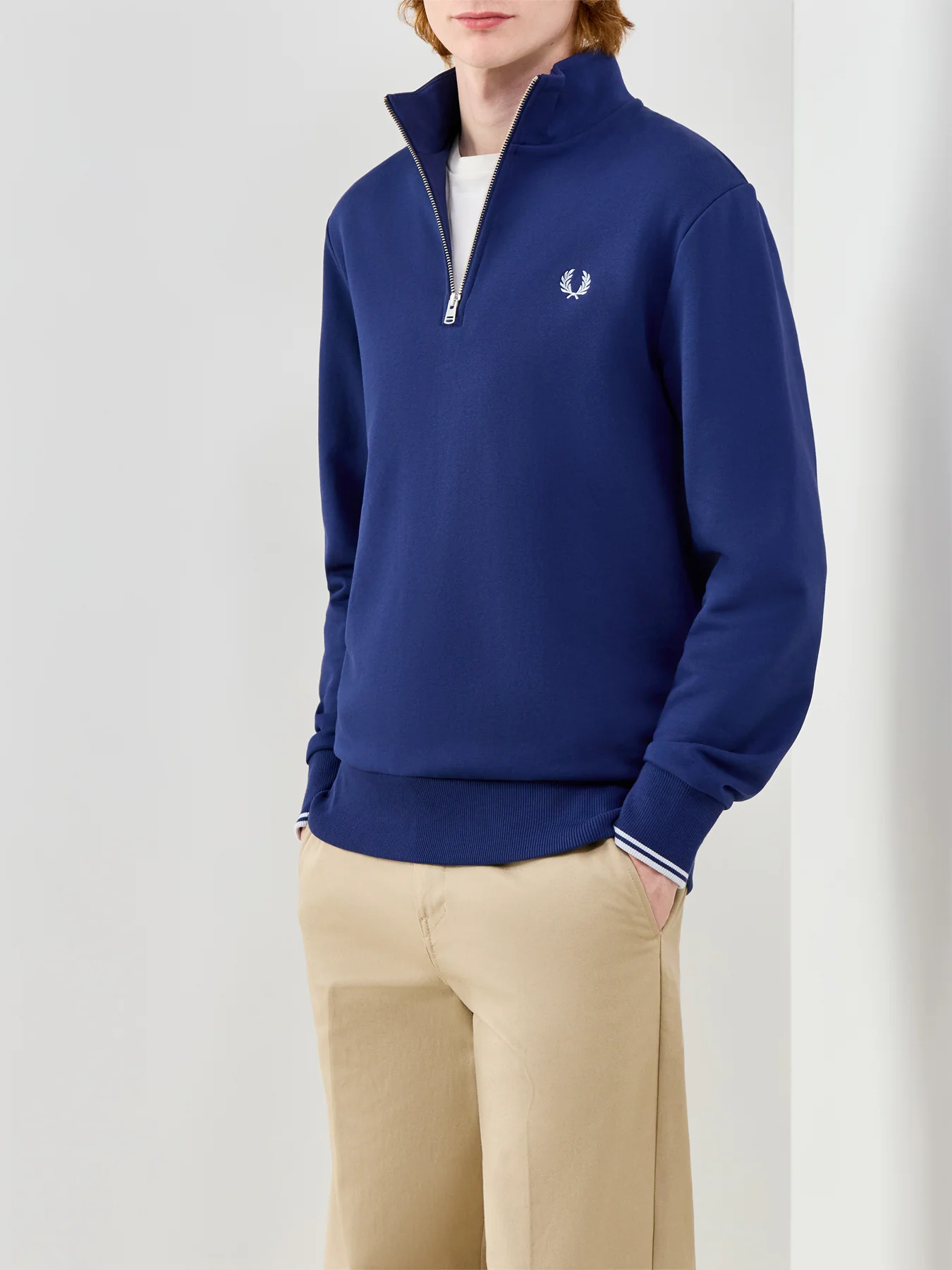 Half Zip Sweatshirt Navy - Image 4