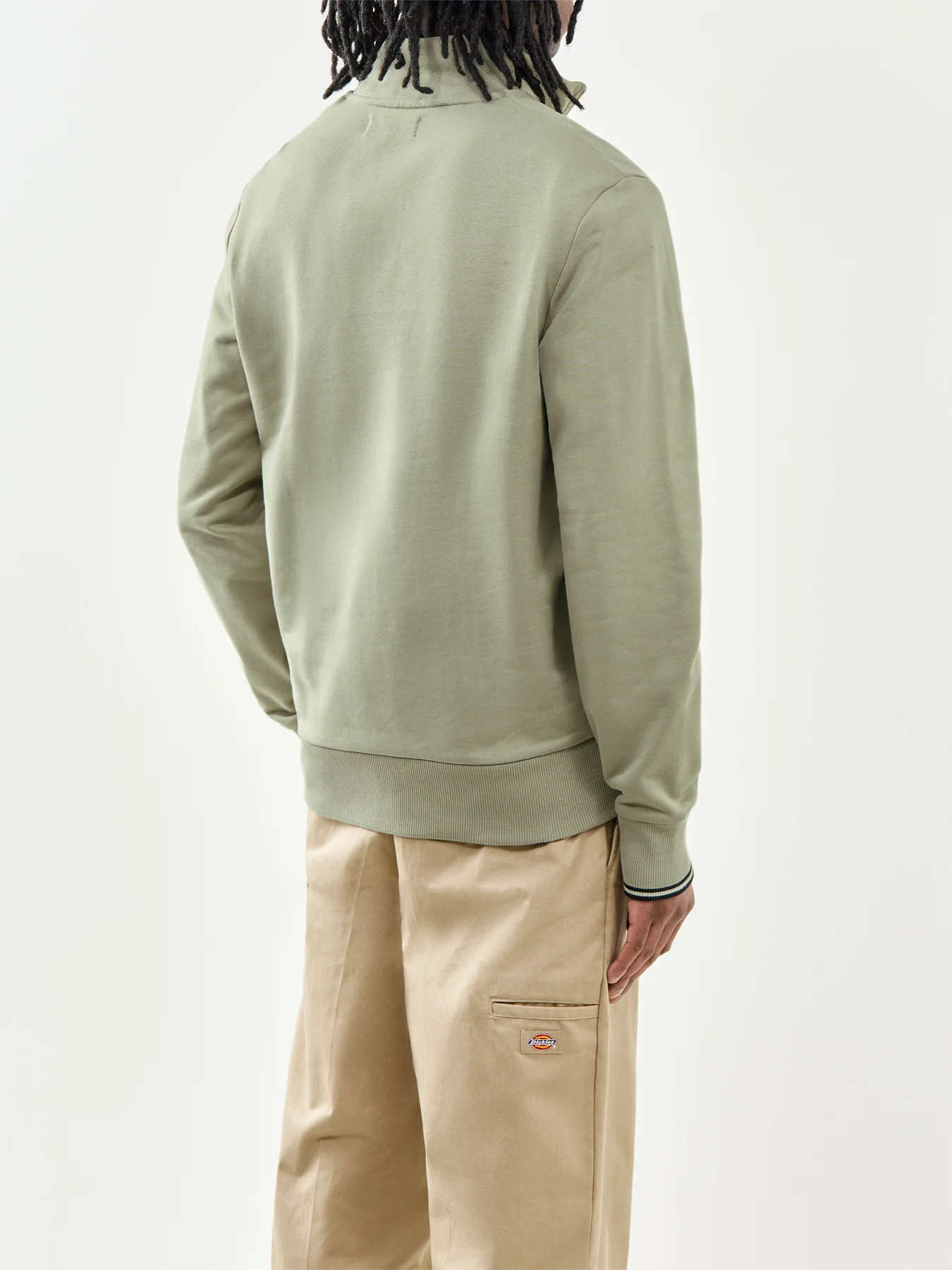 Fred Perry Half Zip Sweatshirt Green - Image 5