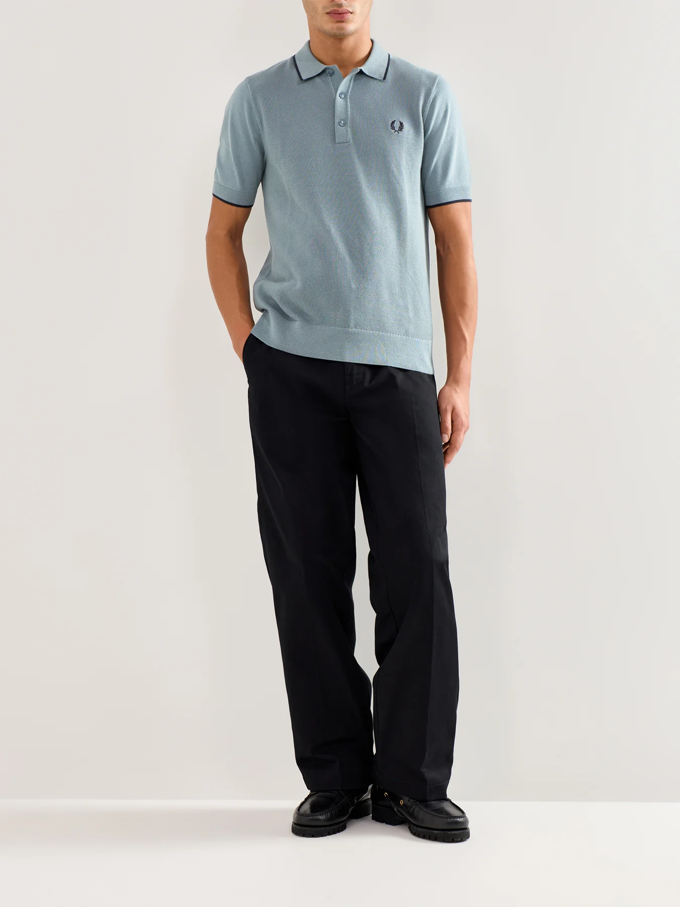 Pique Stitch Knitted Polo - Image 2