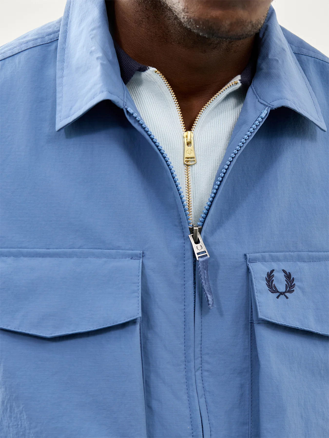 Ripstop Pocket Overshirt Blue - Image 3