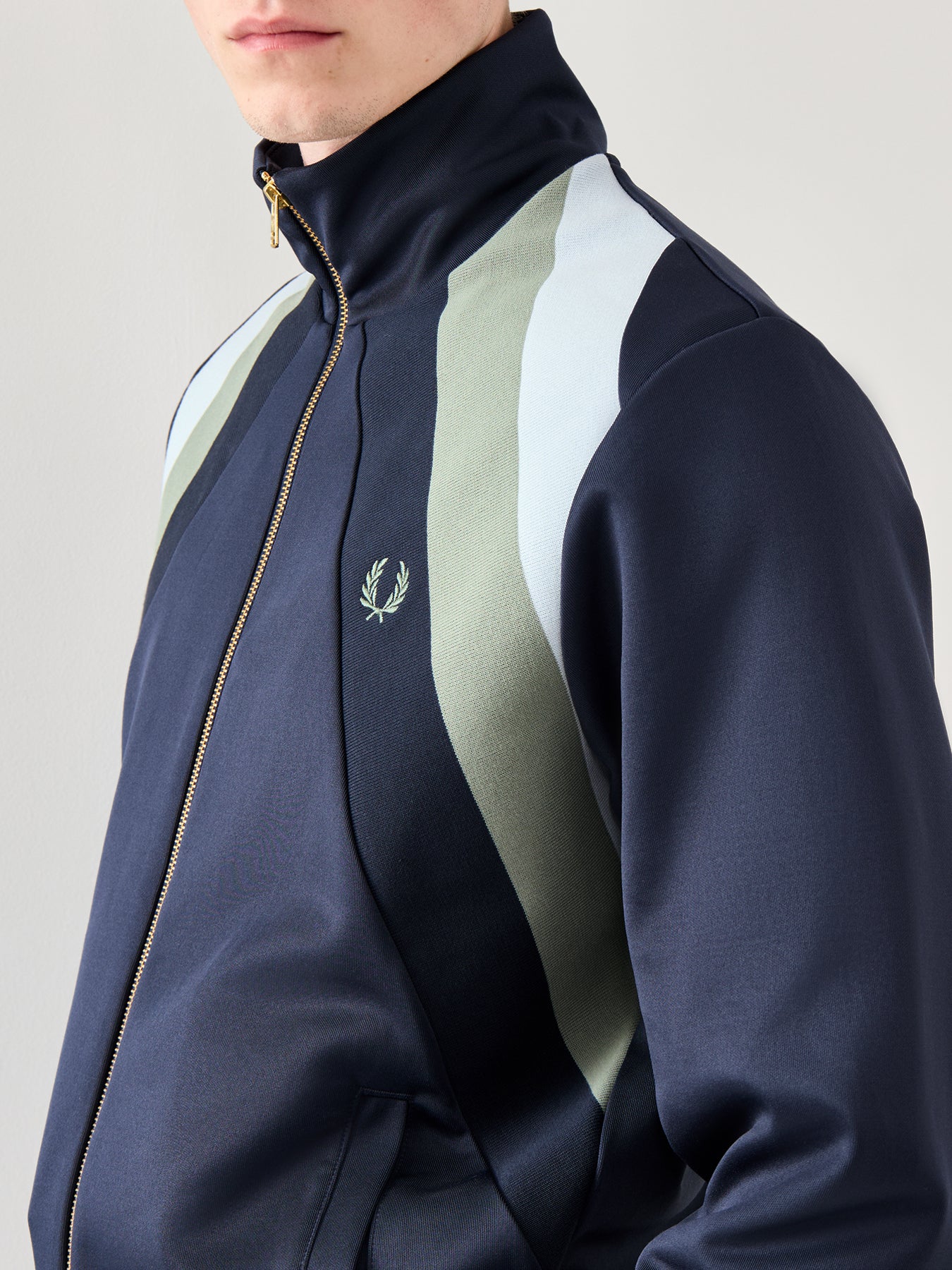 Striped Panel Track Jacket Blue - Image 3