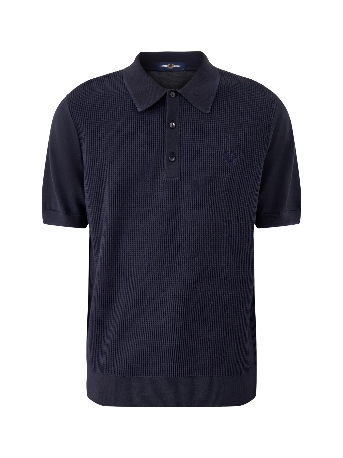 Tonic Waffle Knitted Polo Navy