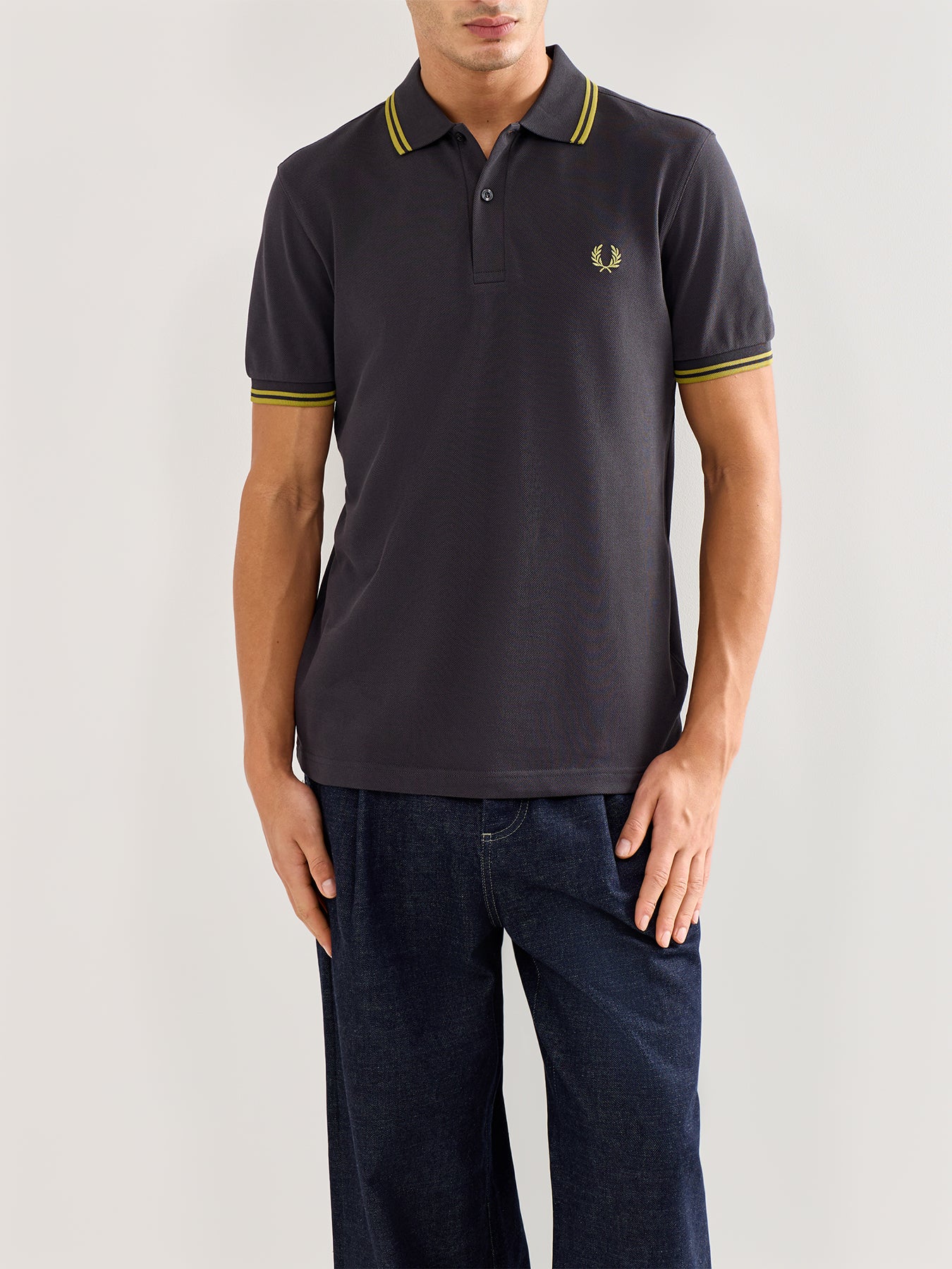 Twin Tipped Polo Shirt Black/Yellow - Image 4