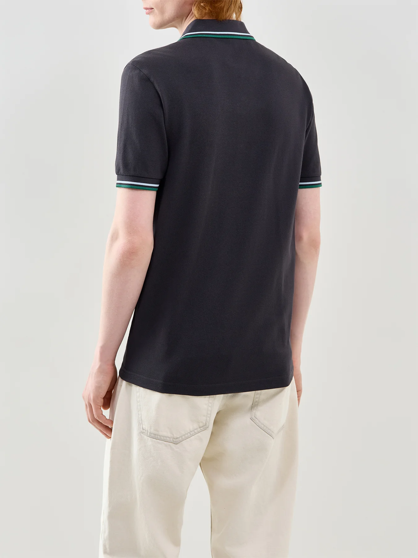 Twin Tipped Polo Shirt Grey - Image 5