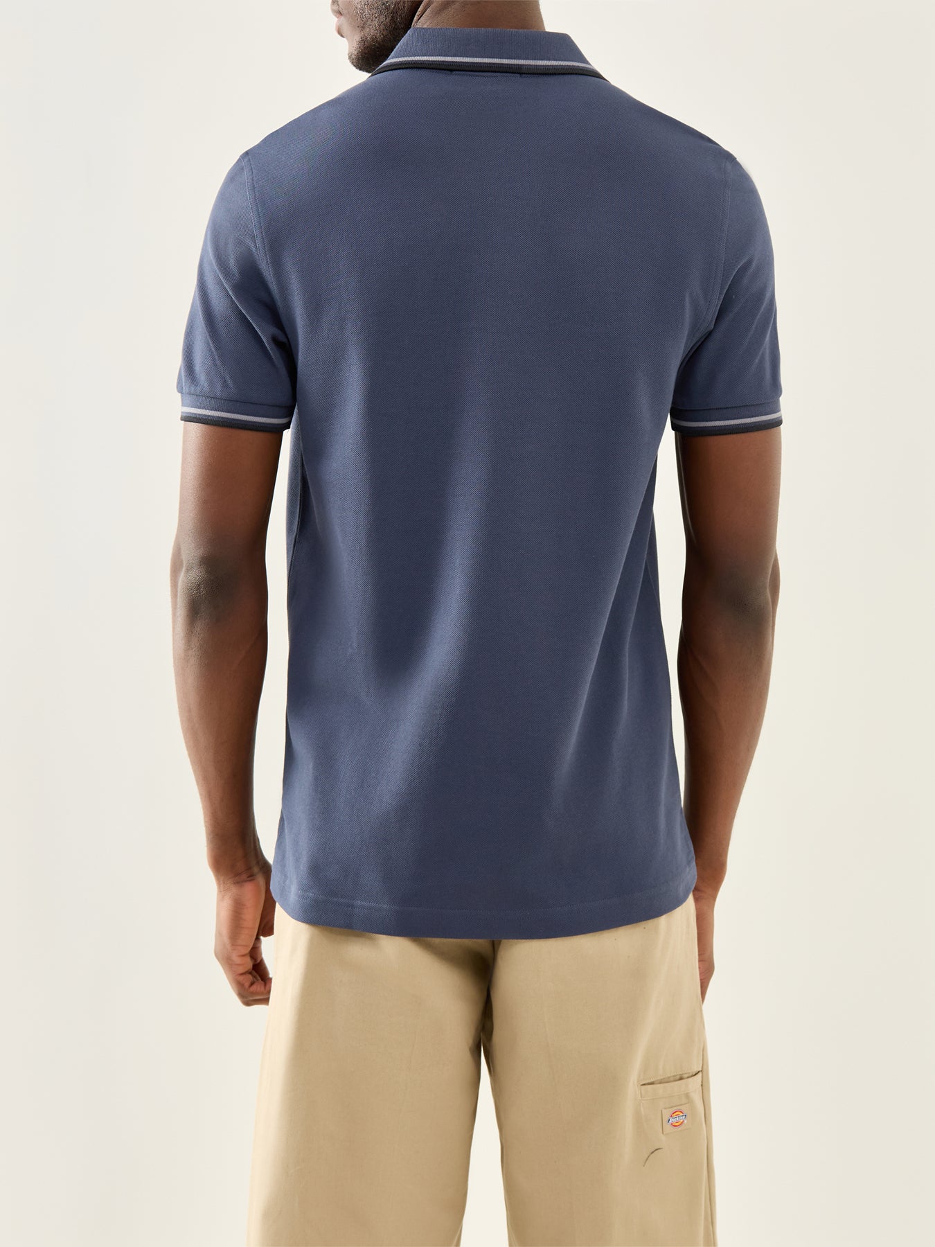 Twin Tipped Polo Shirt Navy - Image 5